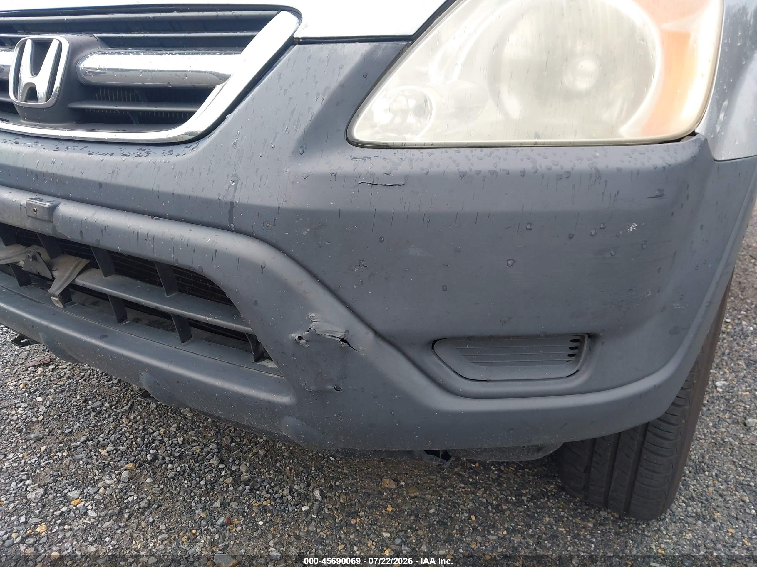 2002 Honda Cr-v Ex Silver vin: JHLRD78852C073755