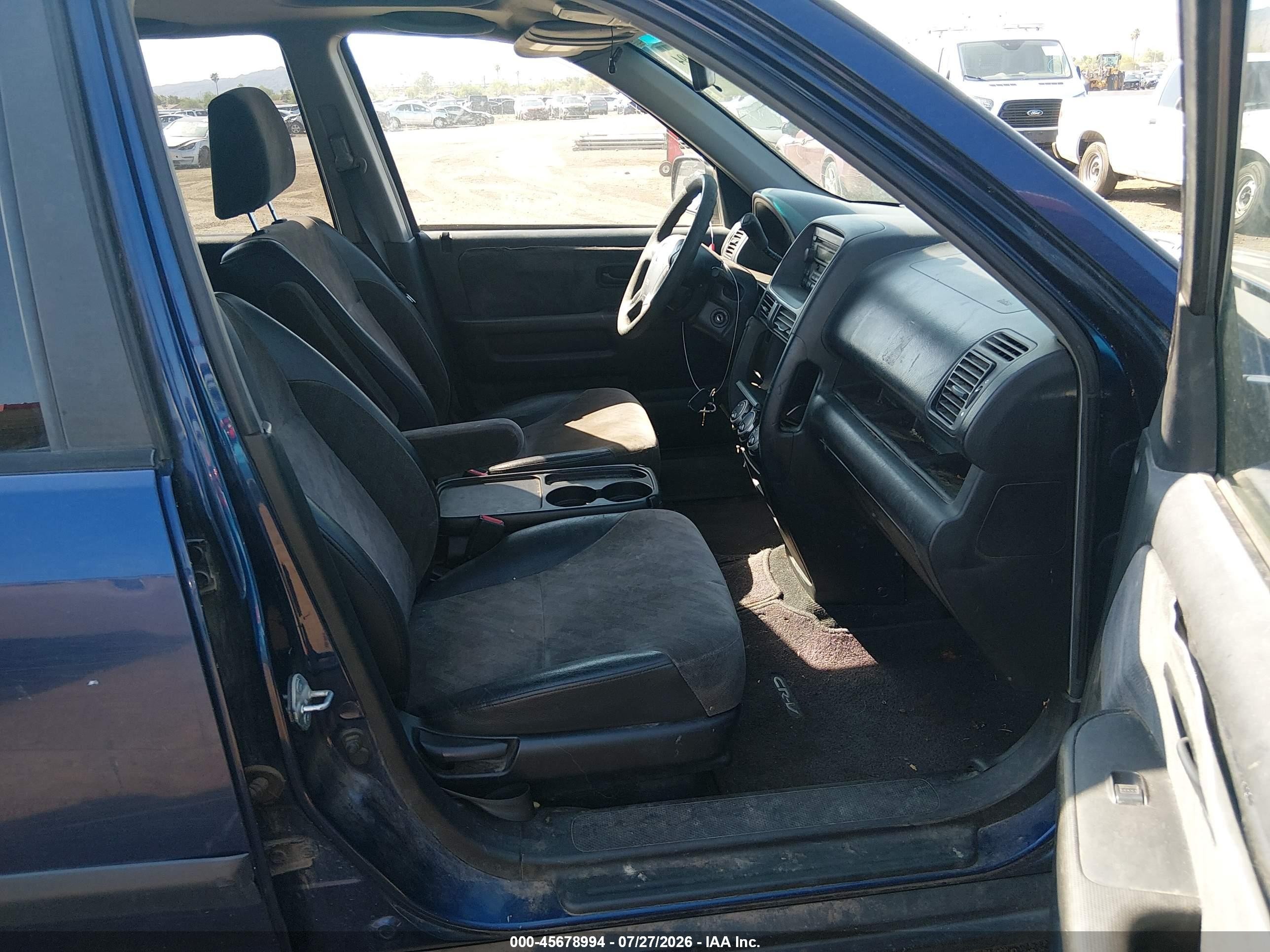 2002 Honda Cr-v Ex Blue vin: JHLRD78852C083413