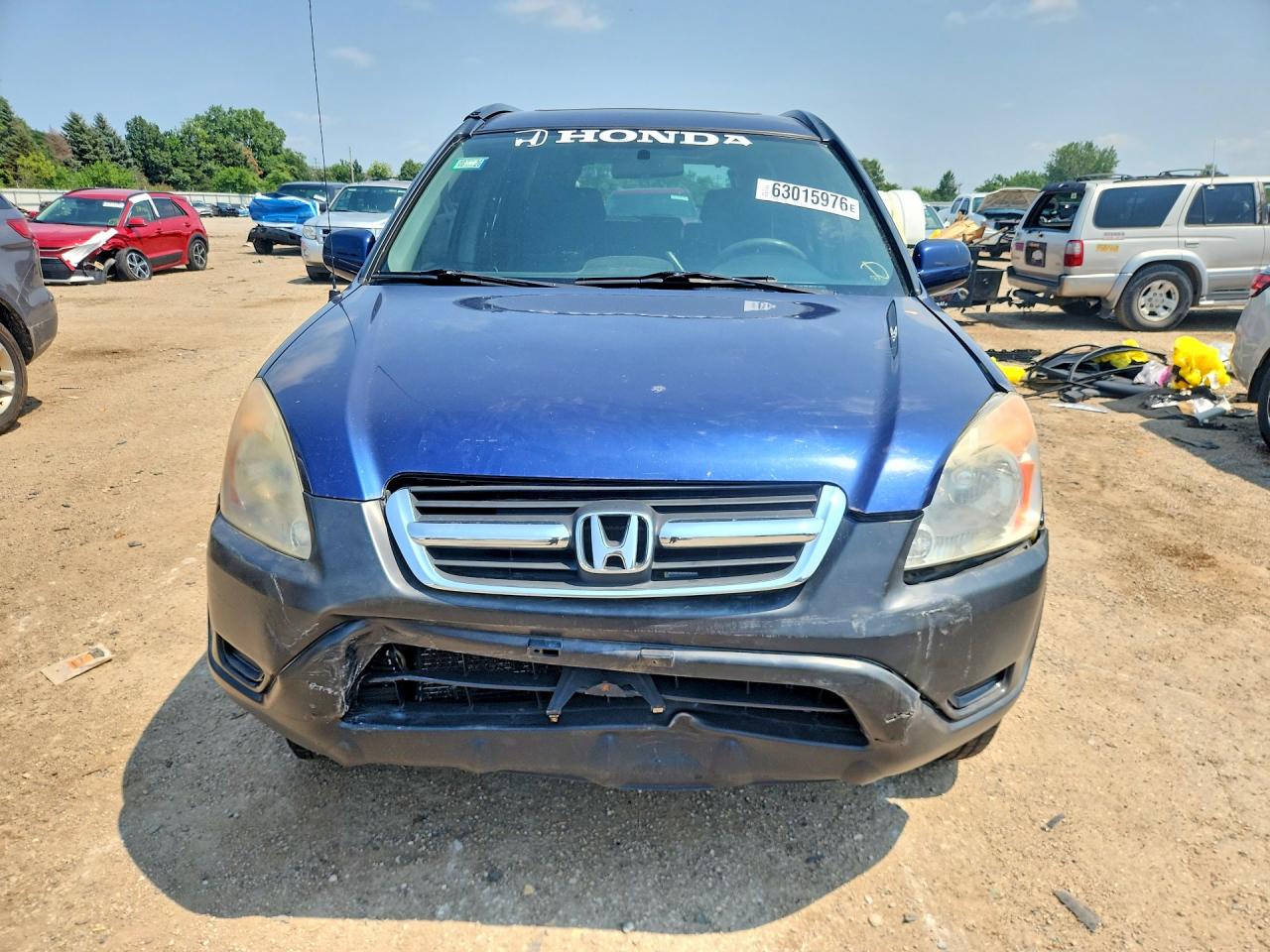 2004 Honda Cr-v Ex Blue vin: JHLRD78854C038796