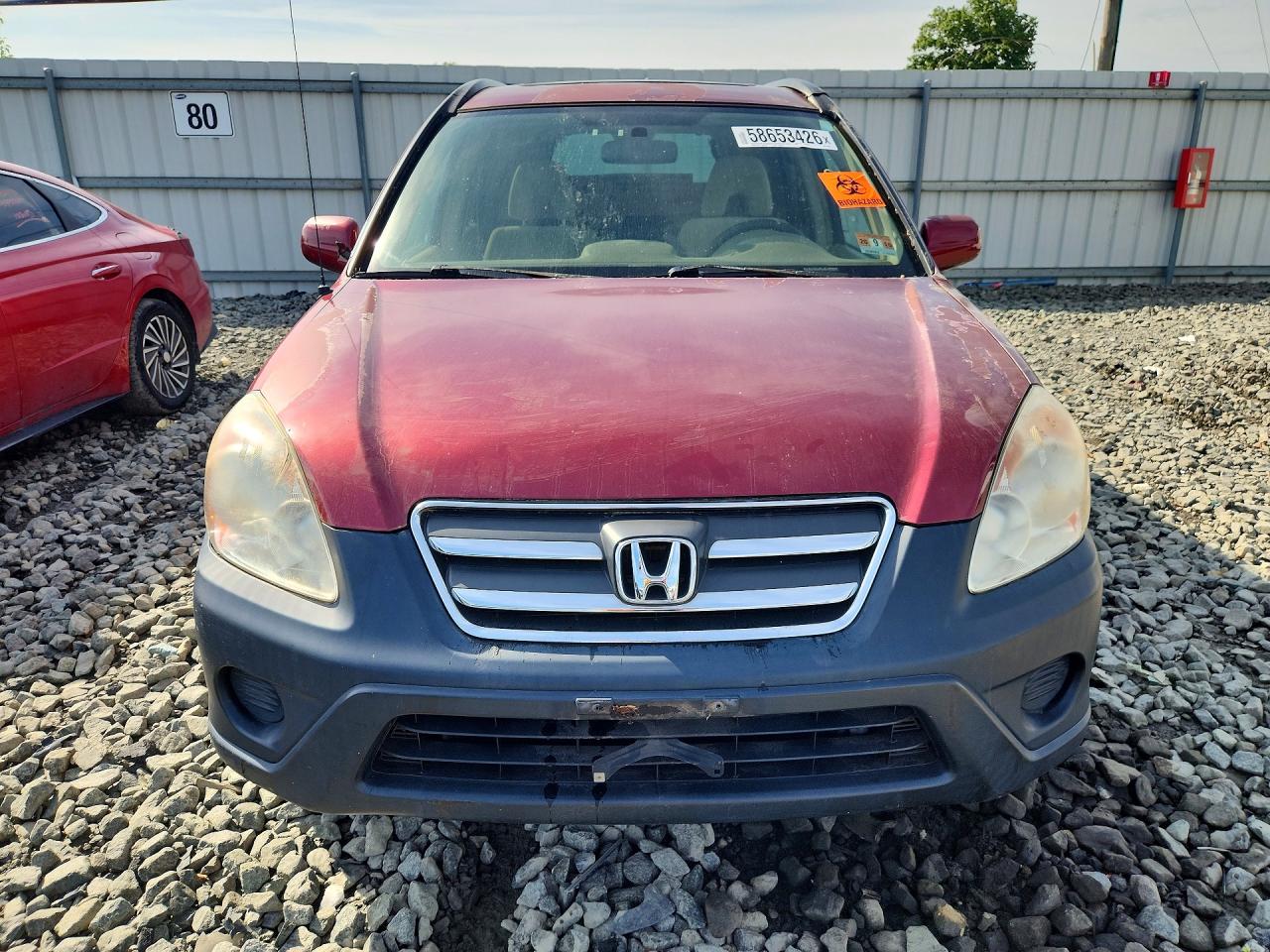 2005 Honda Cr-v Ex Темно-бордовый vin: JHLRD78855C033809