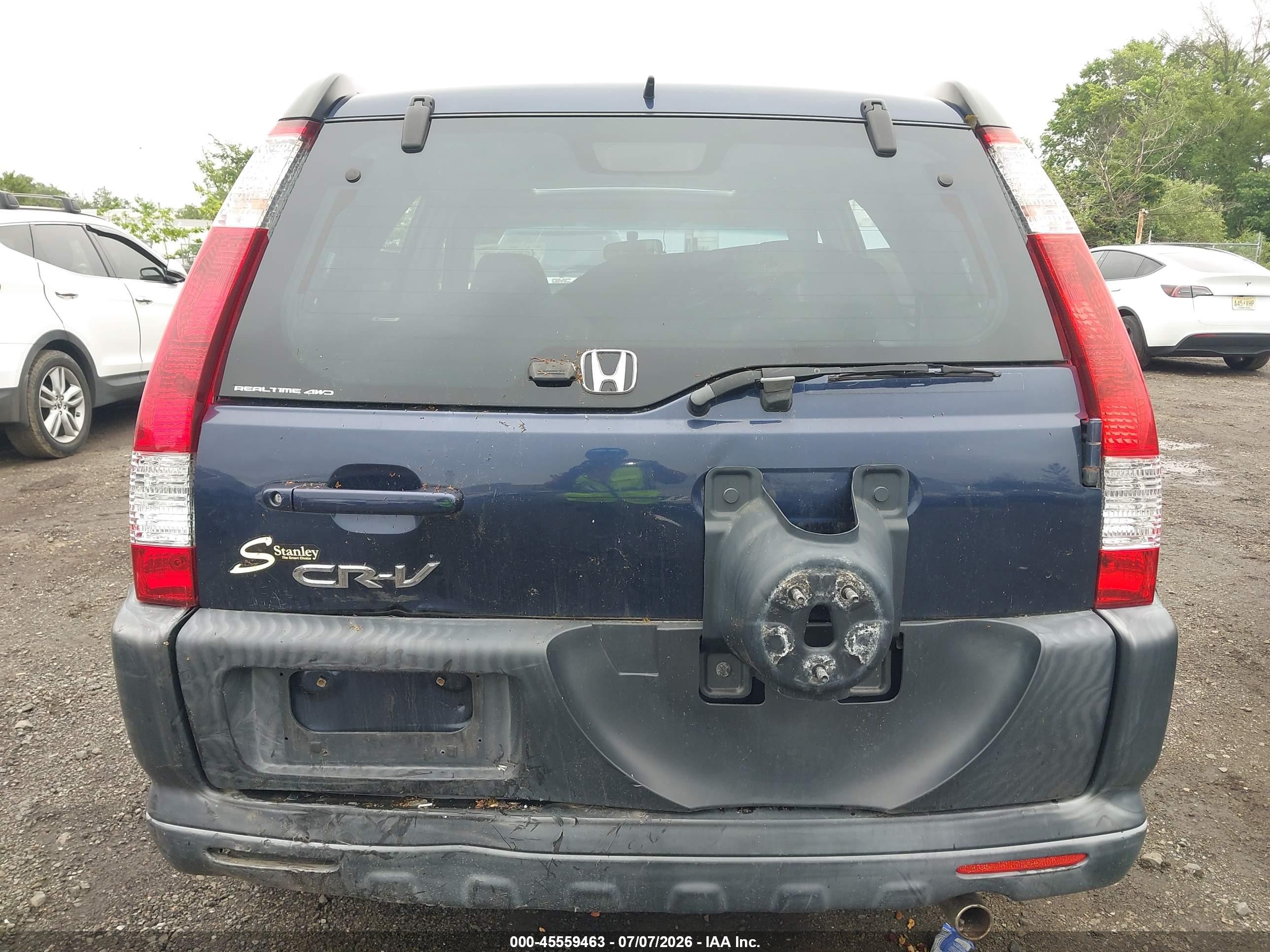 2006 Honda Cr-v Ex Blue vin: JHLRD78856C005591