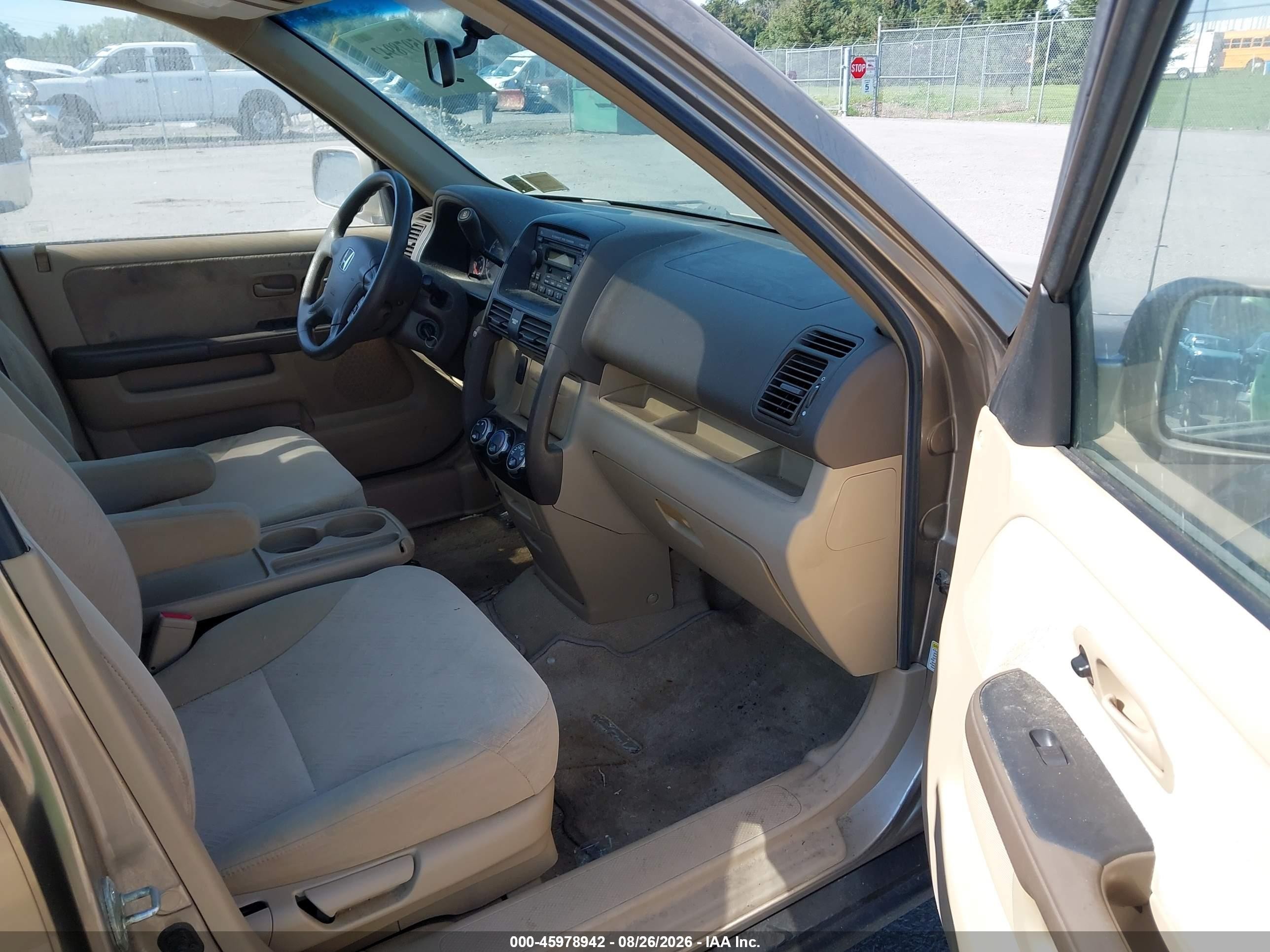 2006 Honda Cr-v Ex Tan vin: JHLRD78856C042933
