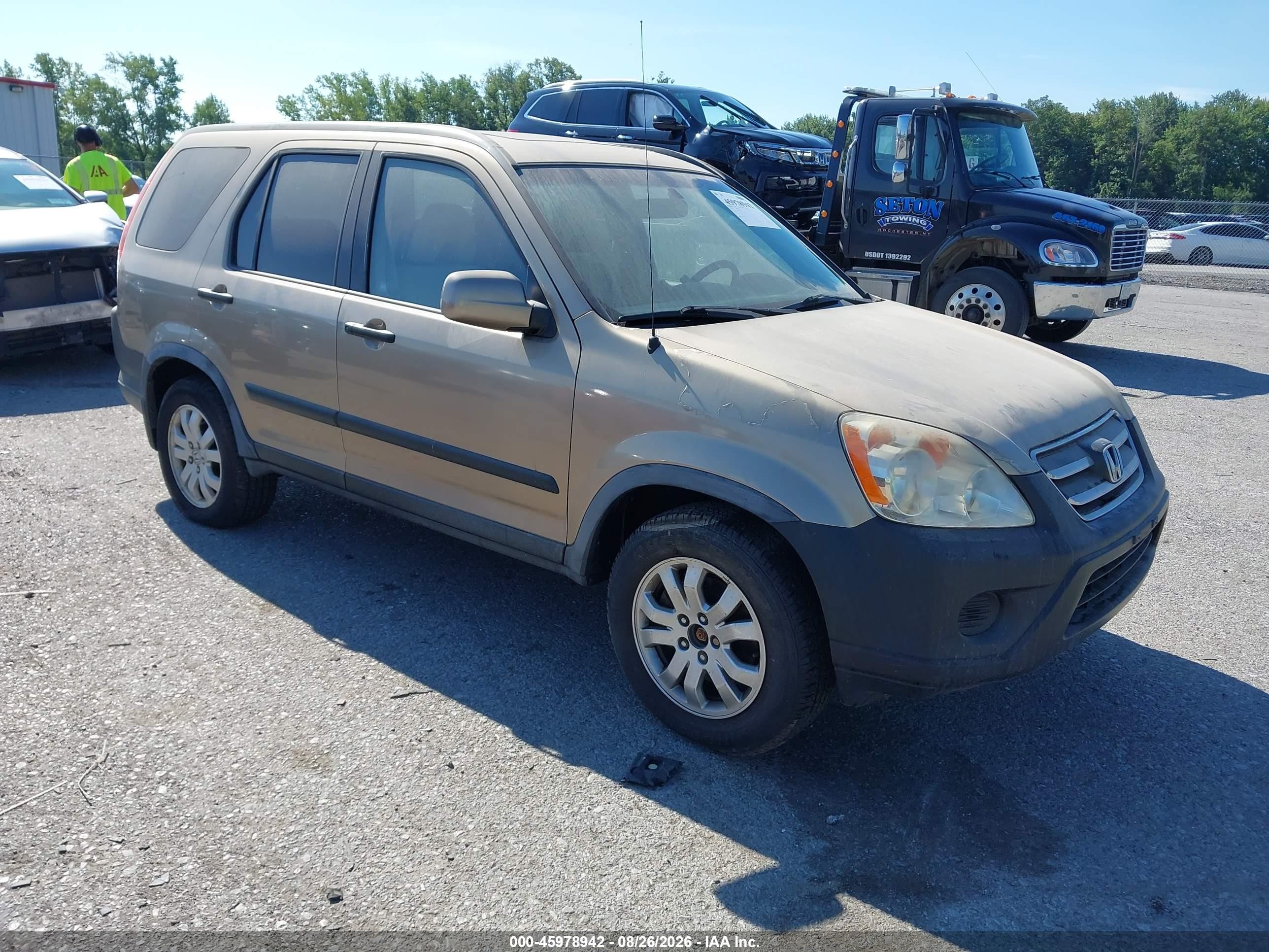2006 Honda Cr-v Ex Tan vin: JHLRD78856C042933