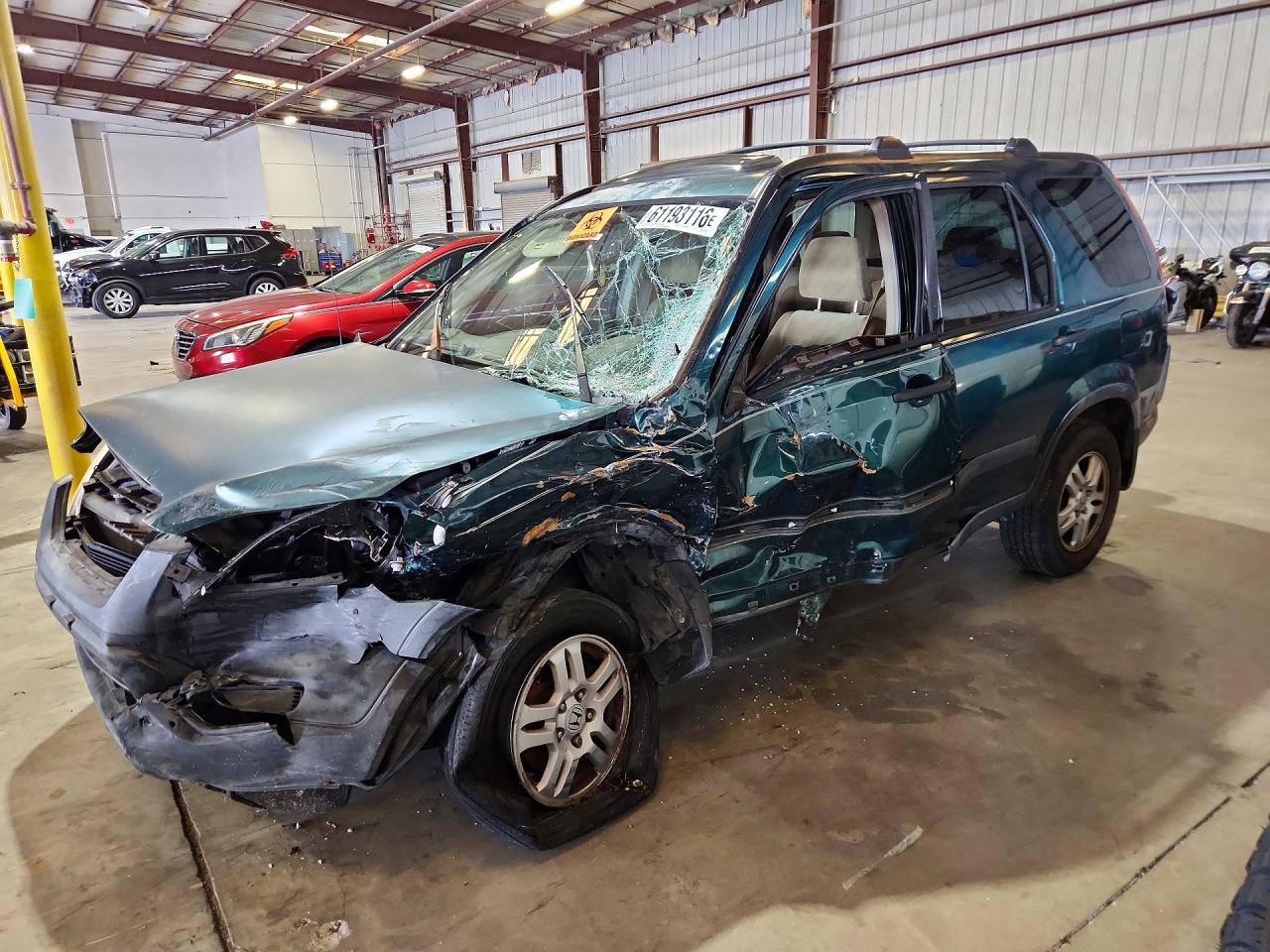 2002 Honda Cr-v Ex Green vin: JHLRD78862C034012