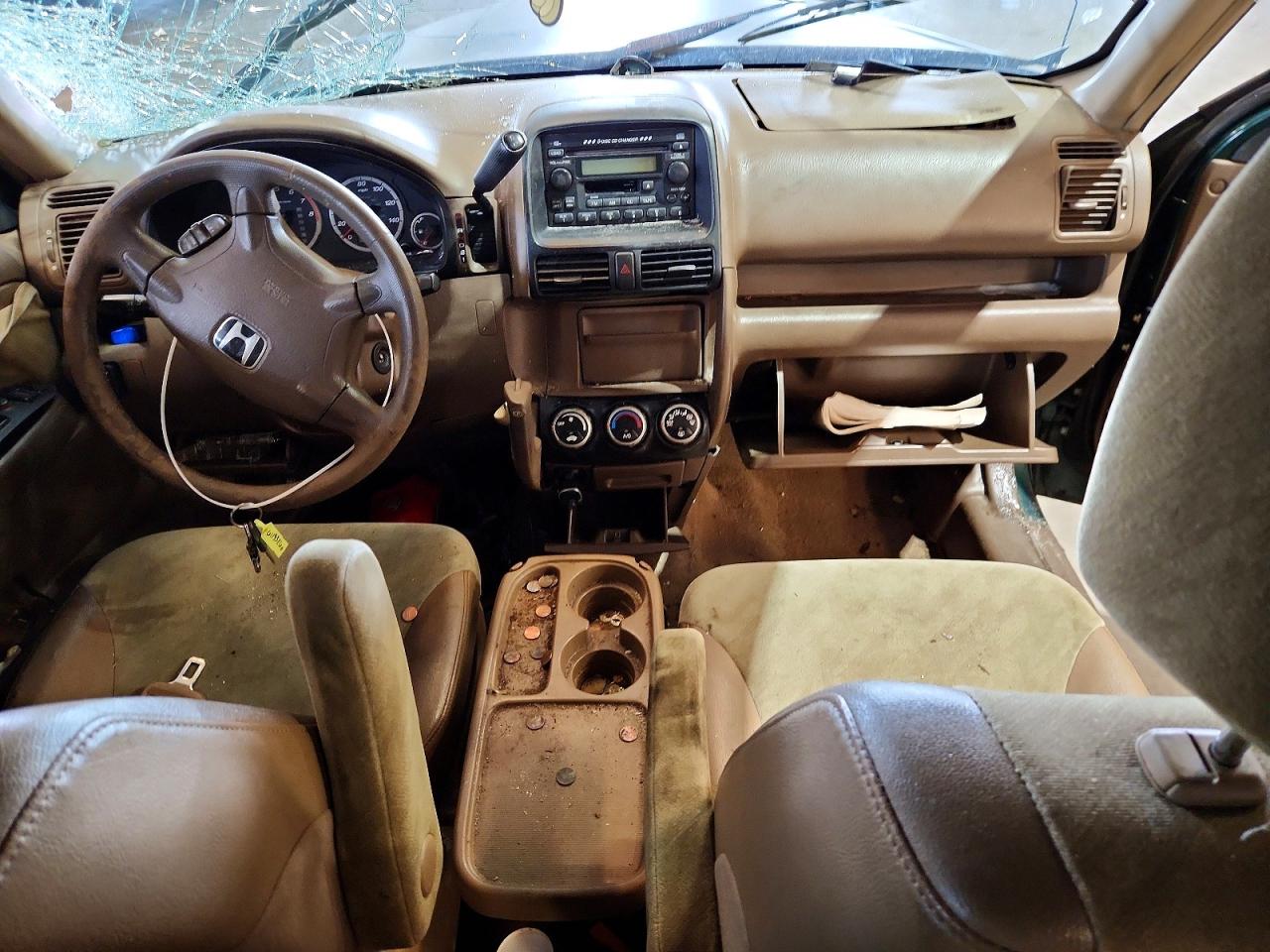 2002 Honda Cr-v Ex Green vin: JHLRD78862C034012