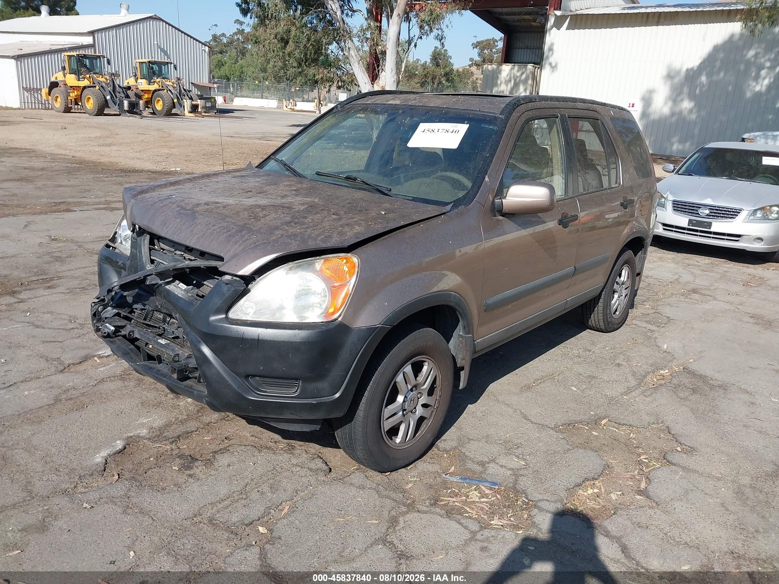 2003 Honda Cr-v Ex Champagne vin: JHLRD78863C016059