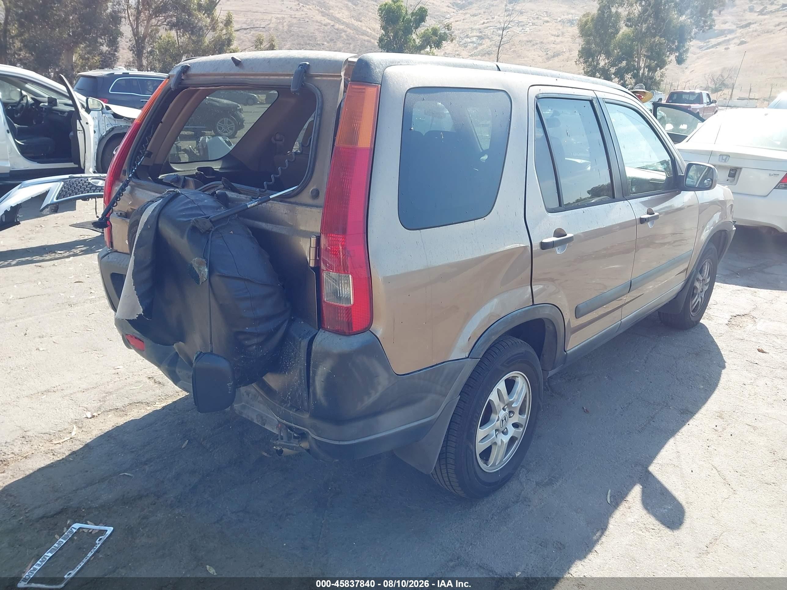 2003 Honda Cr-v Ex Champagne vin: JHLRD78863C016059