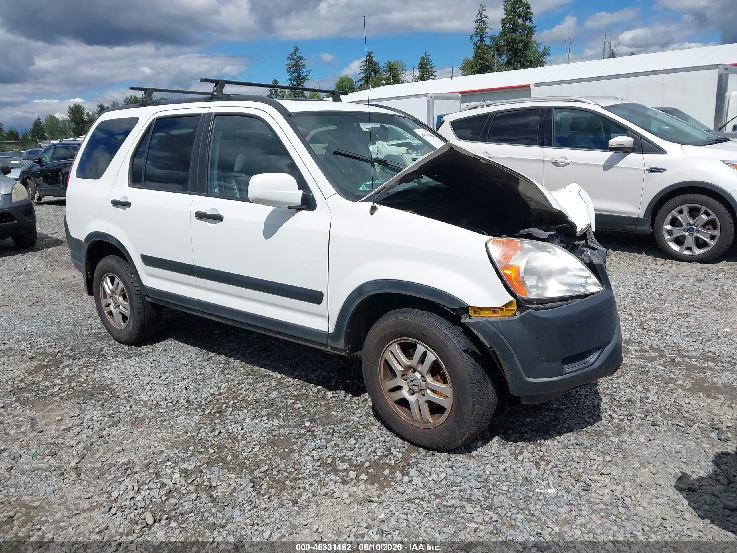2003 Honda Cr-v Ex White vin: JHLRD78863C016563
