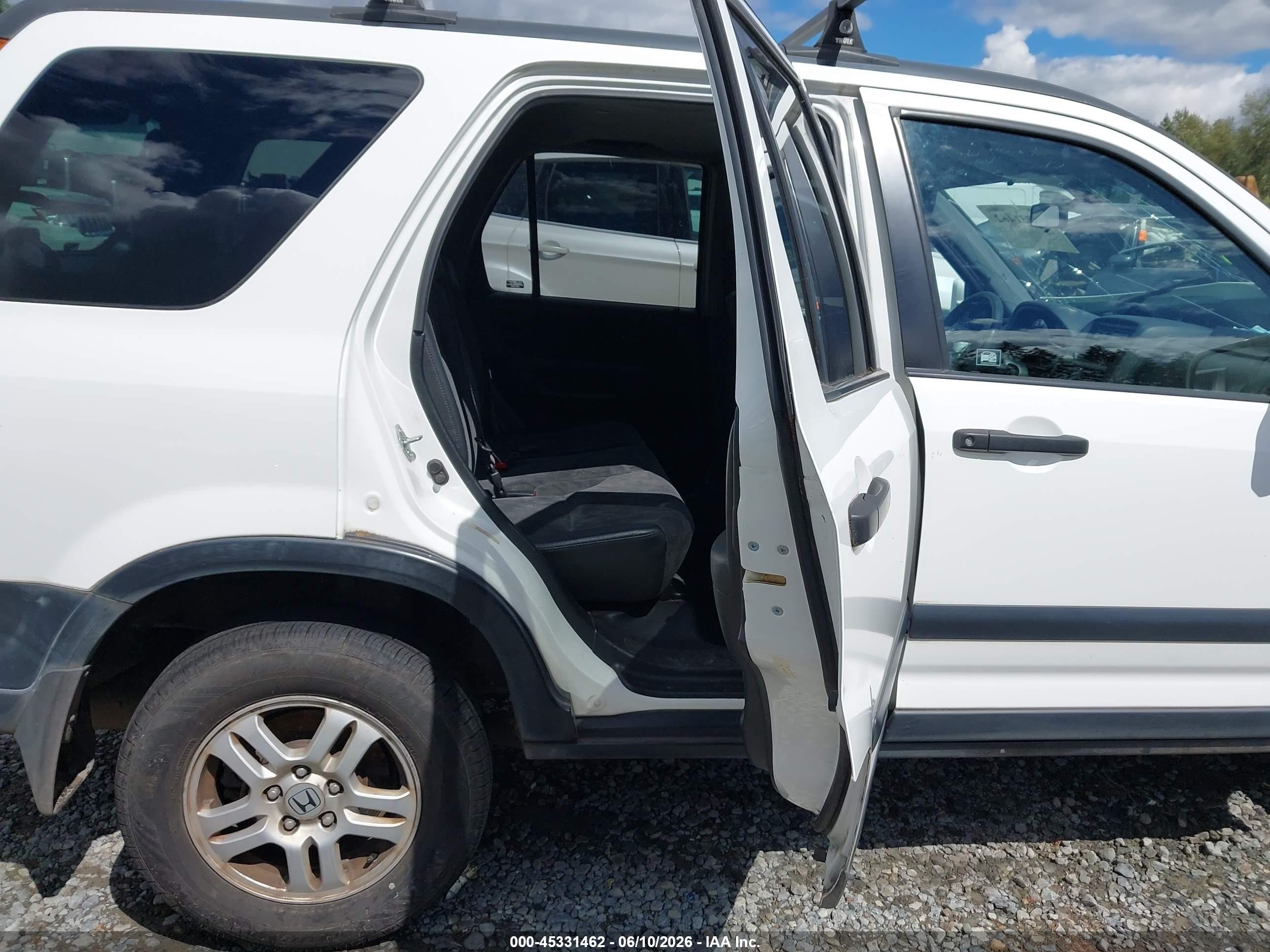 2003 Honda Cr-v Ex White vin: JHLRD78863C016563