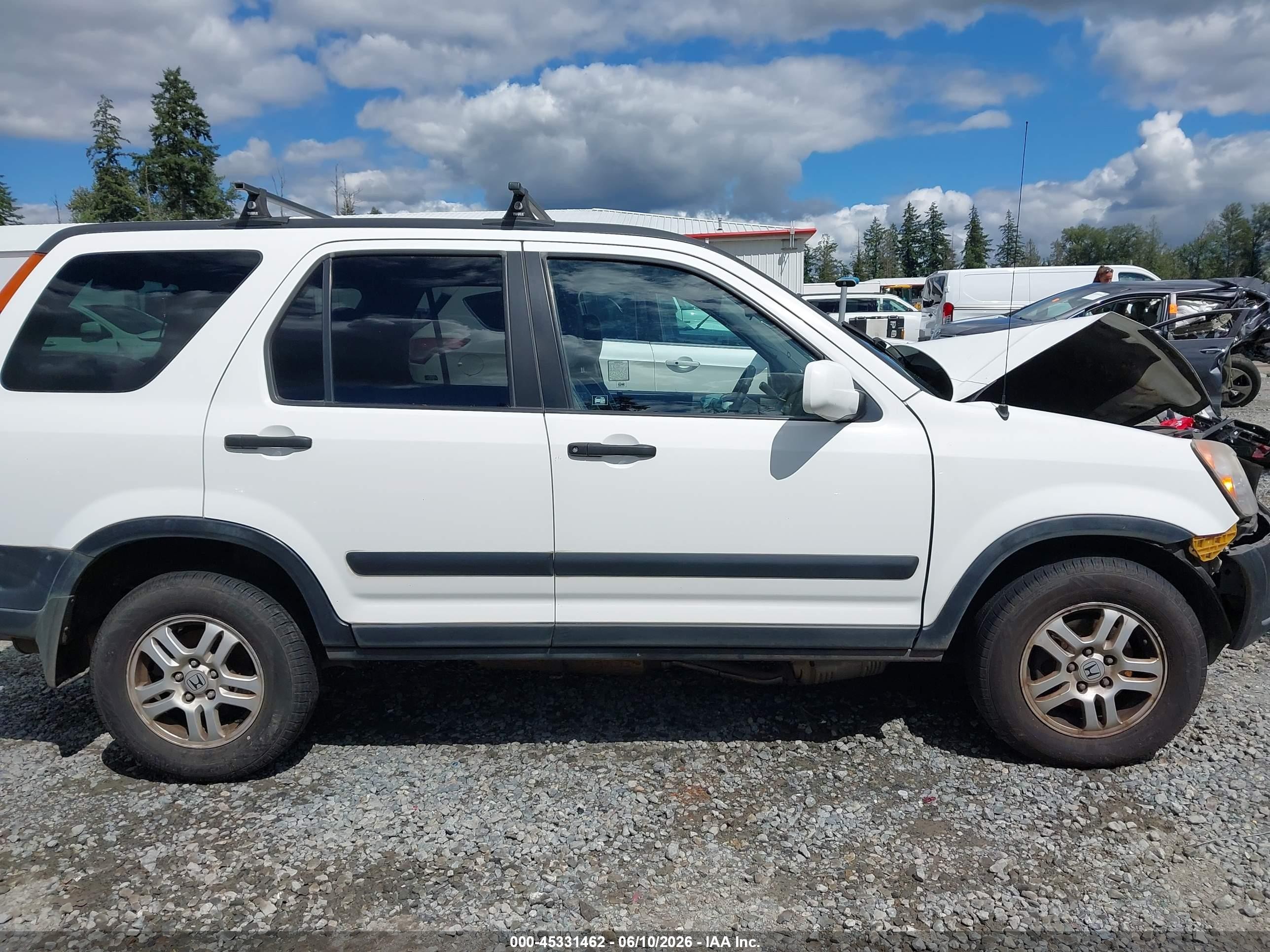 2003 Honda Cr-v Ex White vin: JHLRD78863C016563