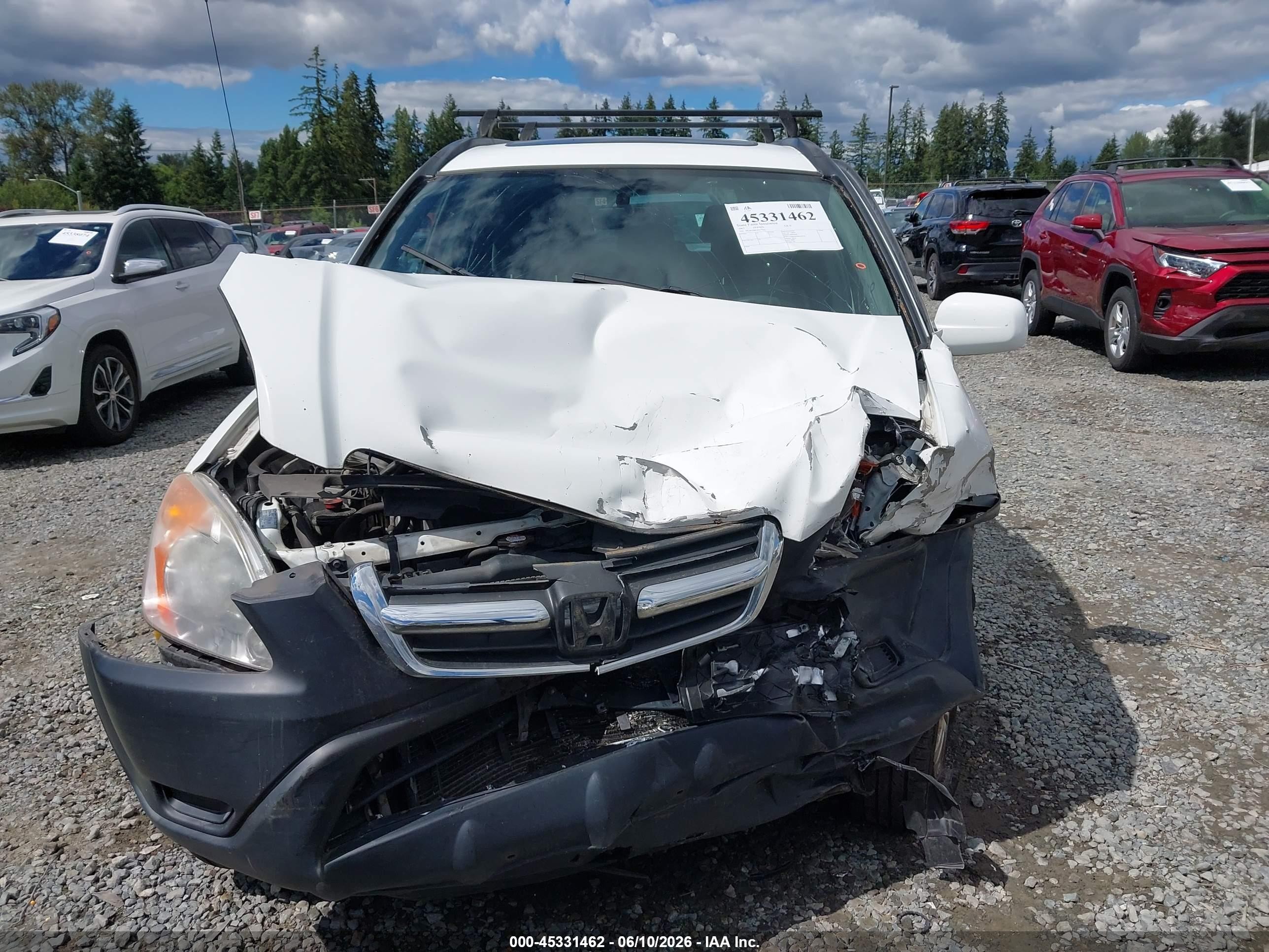 2003 Honda Cr-v Ex White vin: JHLRD78863C016563