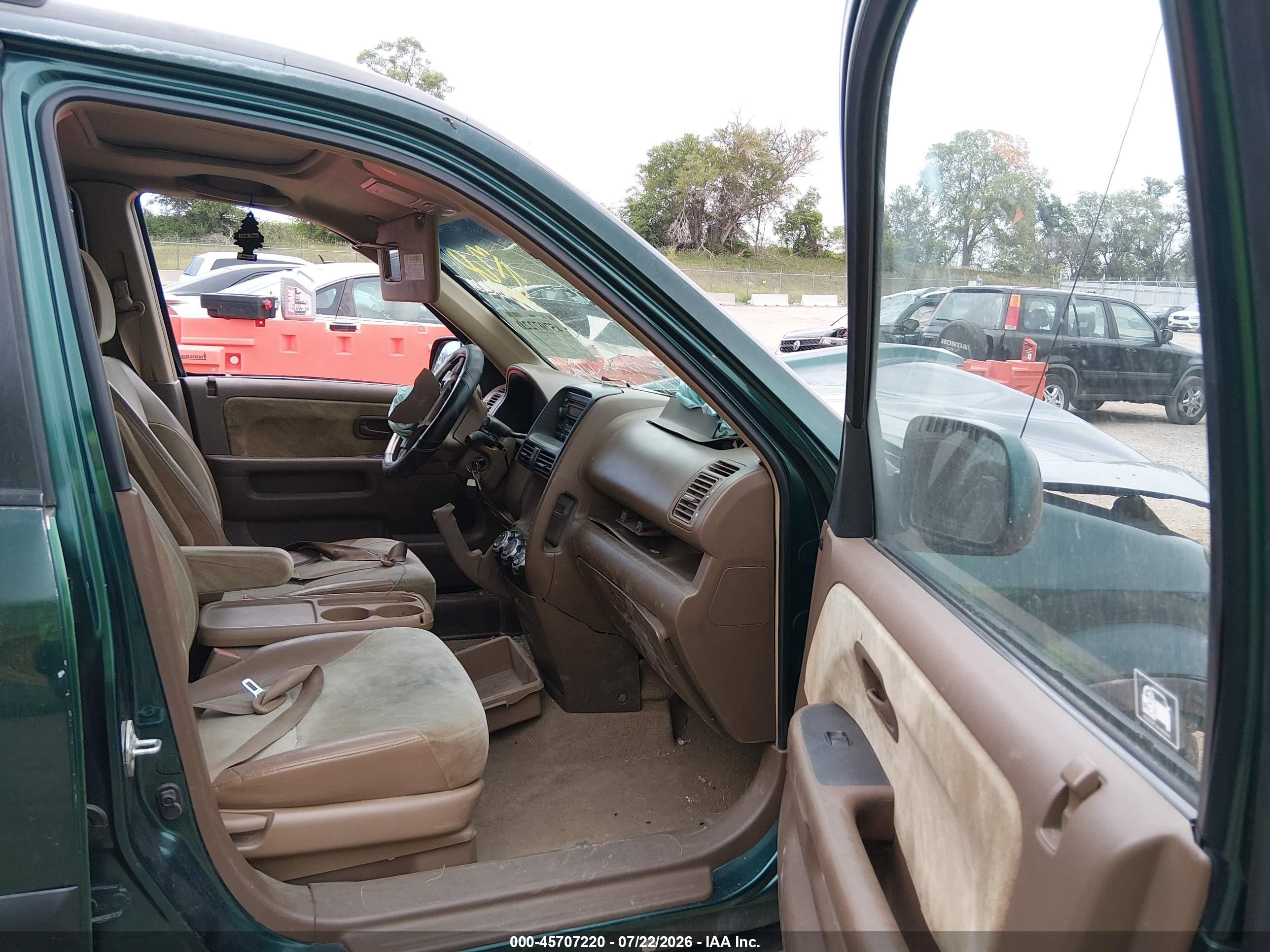 2003 Honda Cr-v Ex Green vin: JHLRD78863C020550