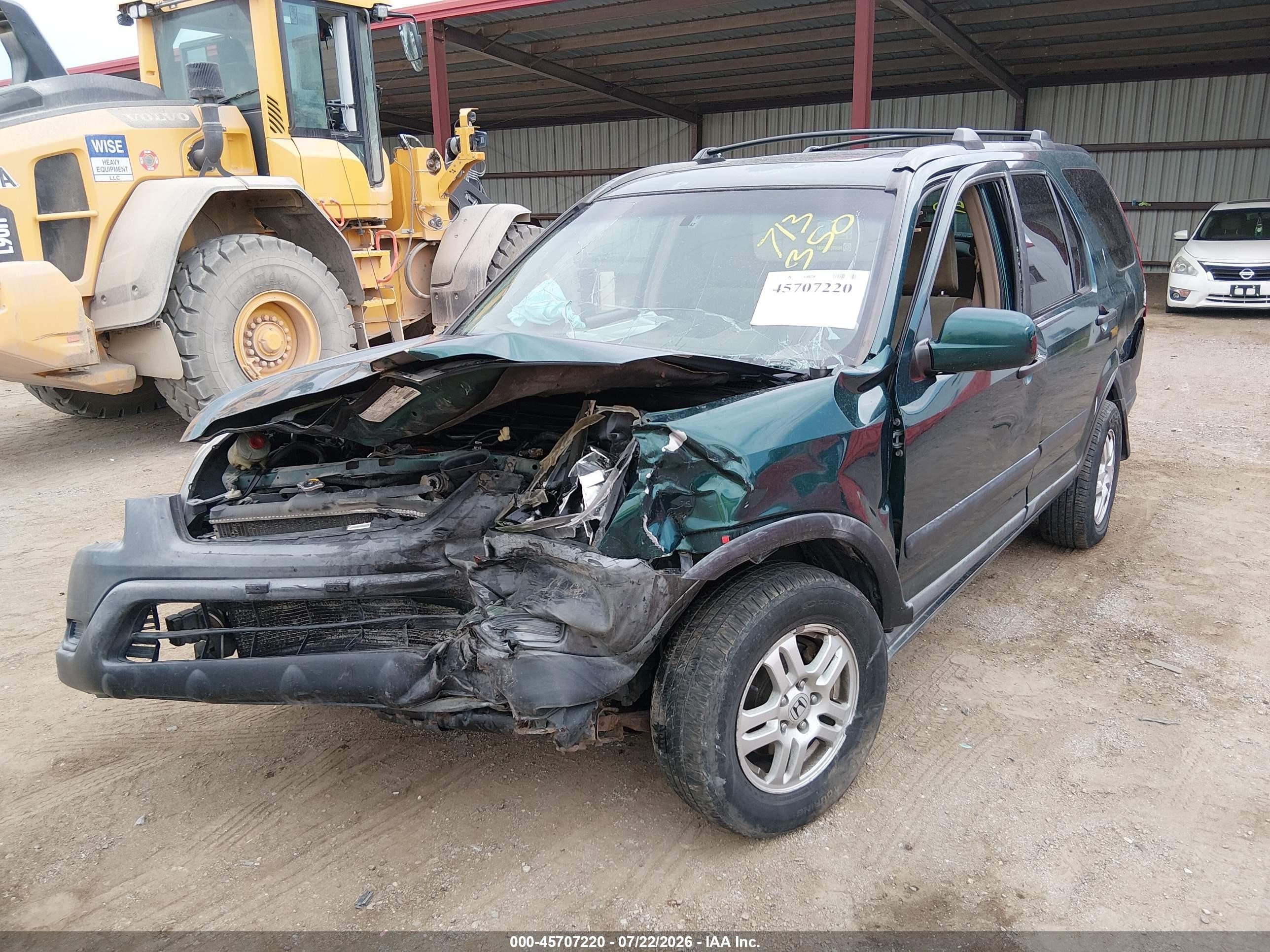 2003 Honda Cr-v Ex Green vin: JHLRD78863C020550