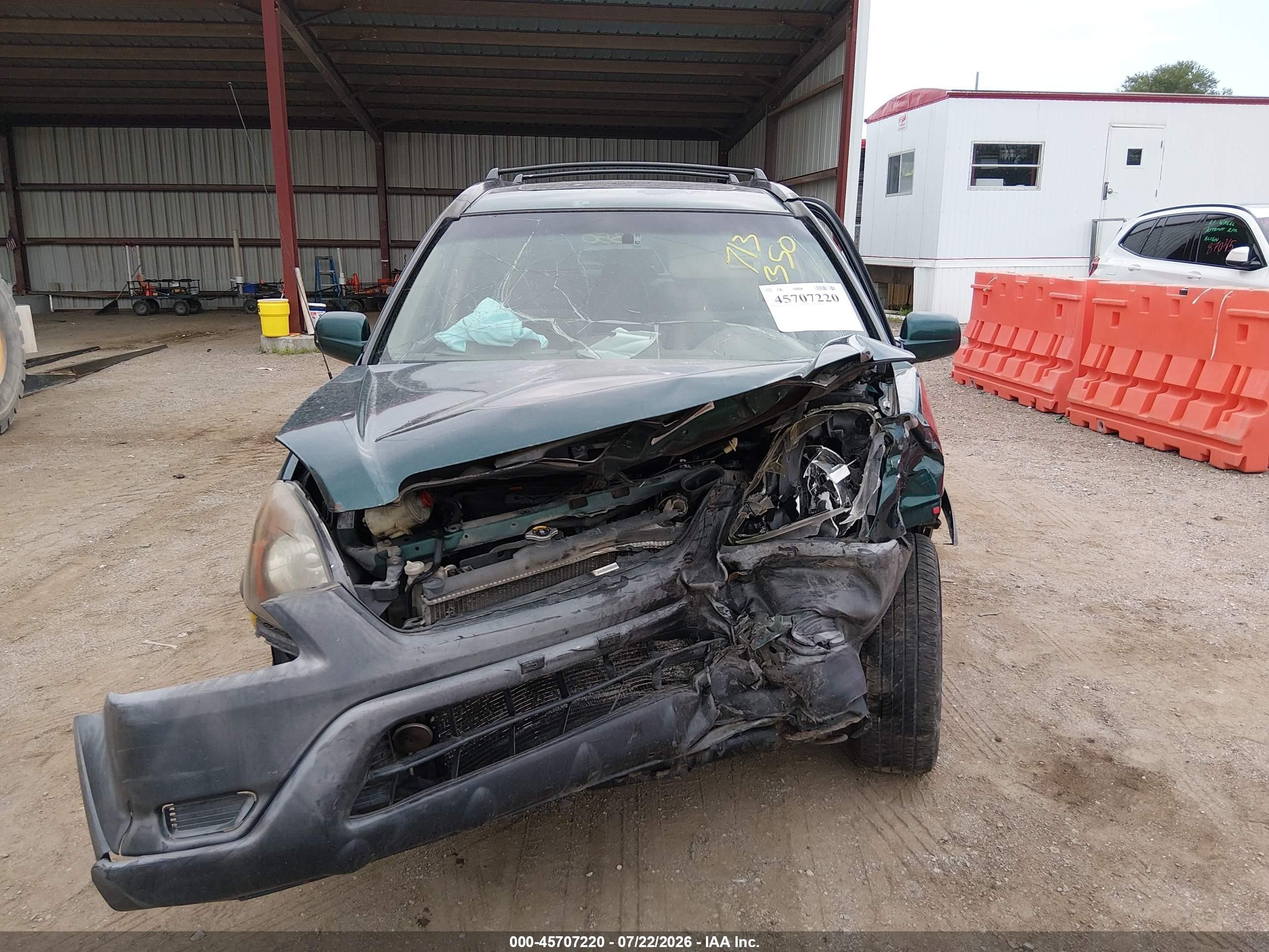 2003 Honda Cr-v Ex Green vin: JHLRD78863C020550