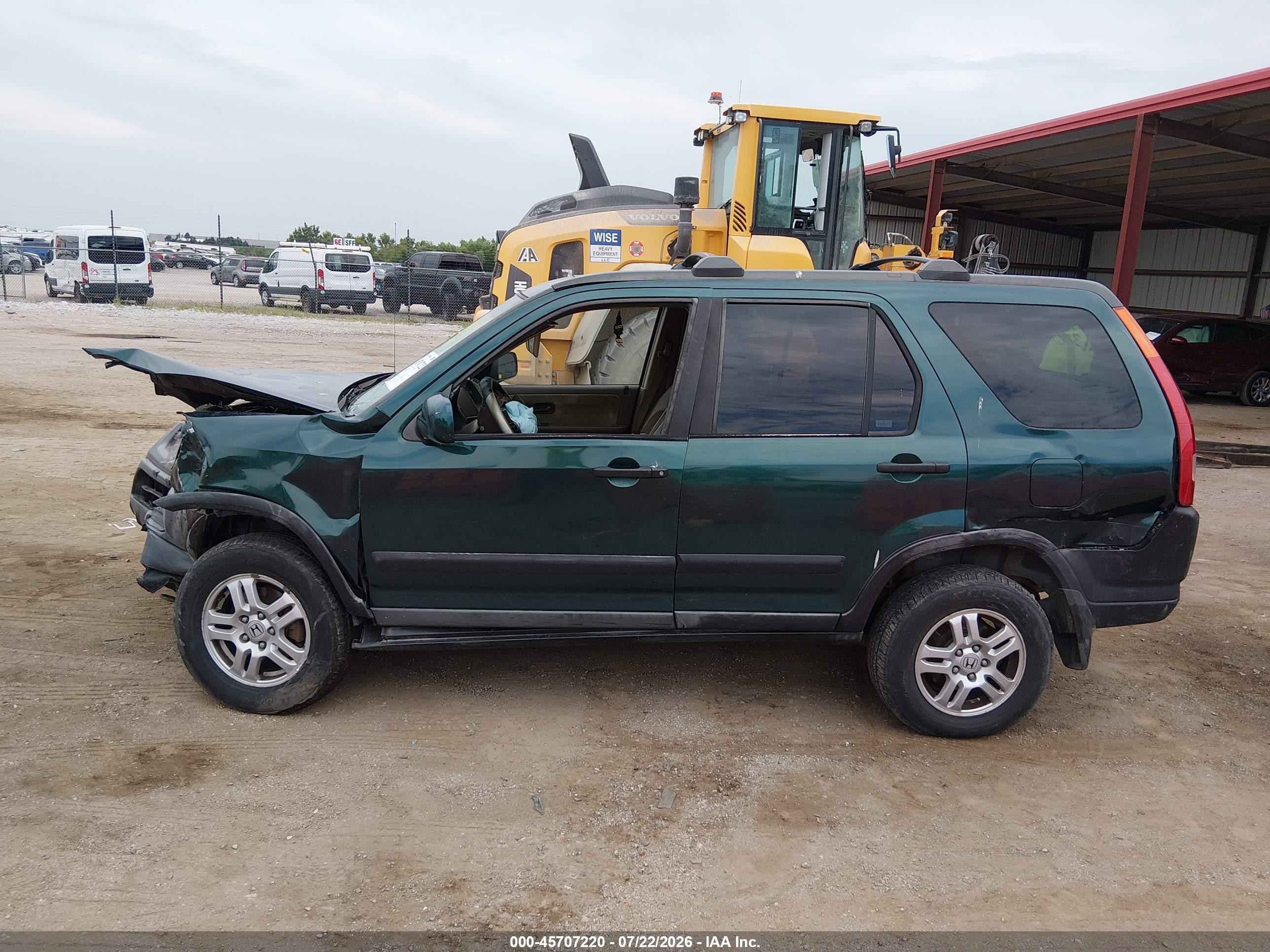 2003 Honda Cr-v Ex Green vin: JHLRD78863C020550