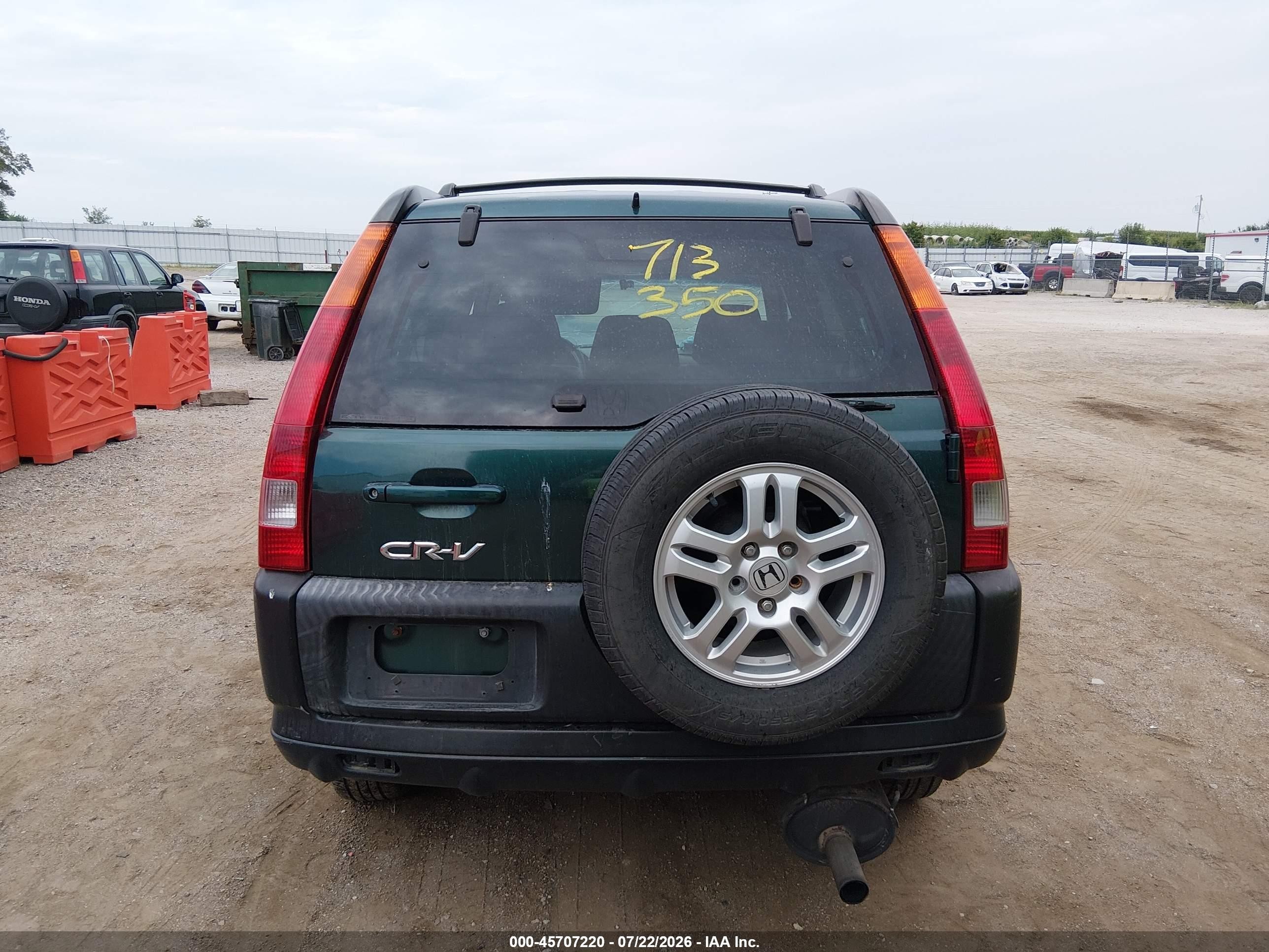 2003 Honda Cr-v Ex Green vin: JHLRD78863C020550