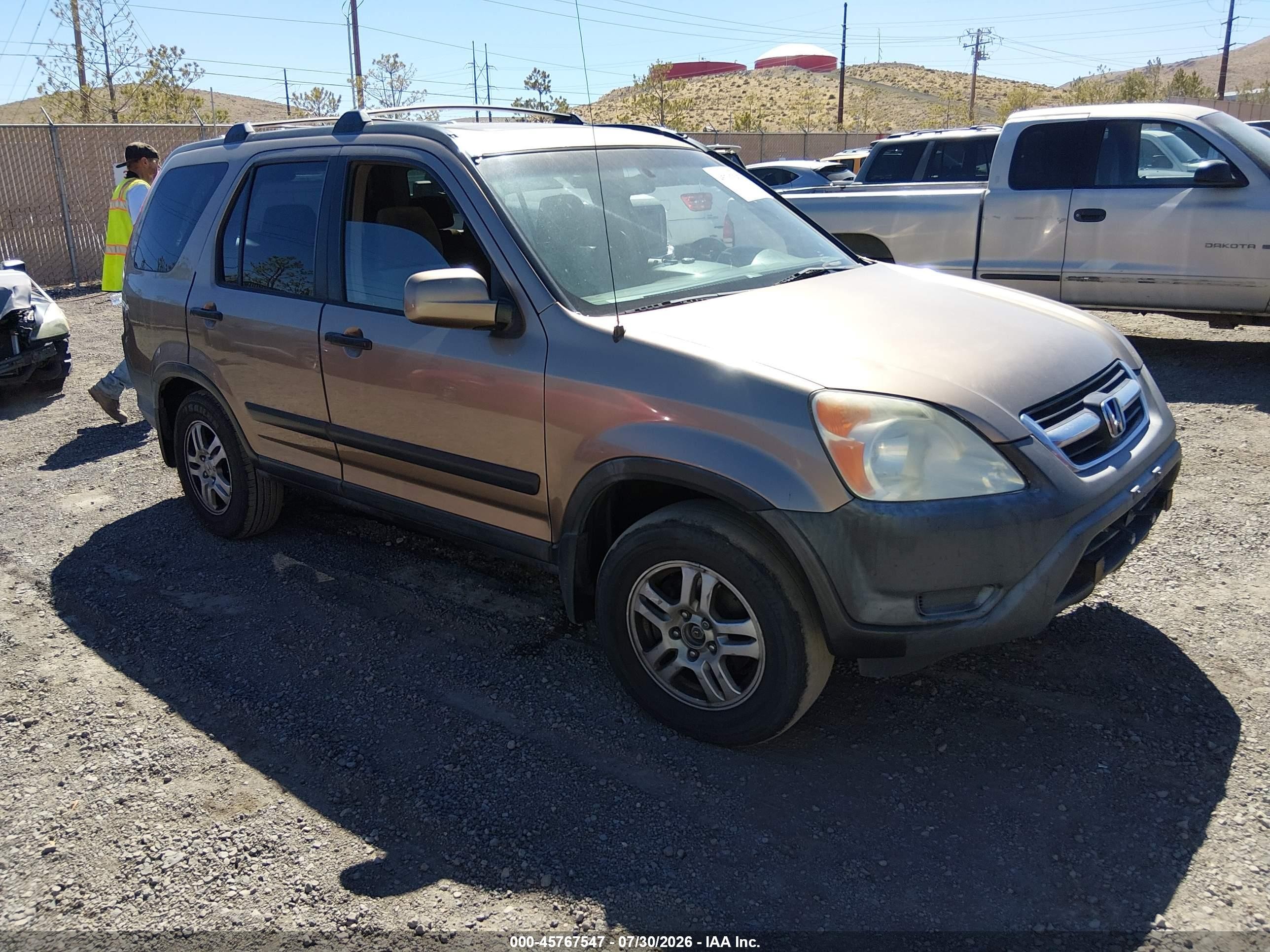 2003 Honda Cr-v Ex Brown vin: JHLRD78863C022797