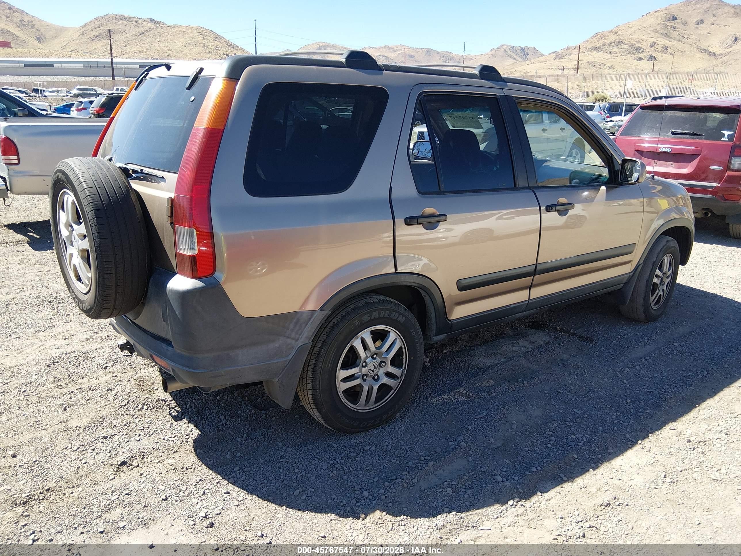 2003 Honda Cr-v Ex Brown vin: JHLRD78863C022797