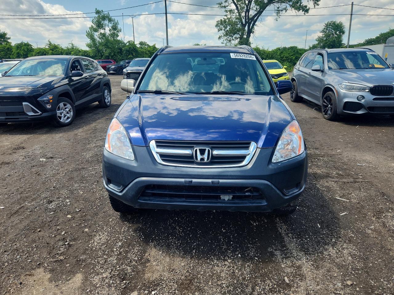 2003 Honda Cr-v Ex Blue vin: JHLRD78863C816151