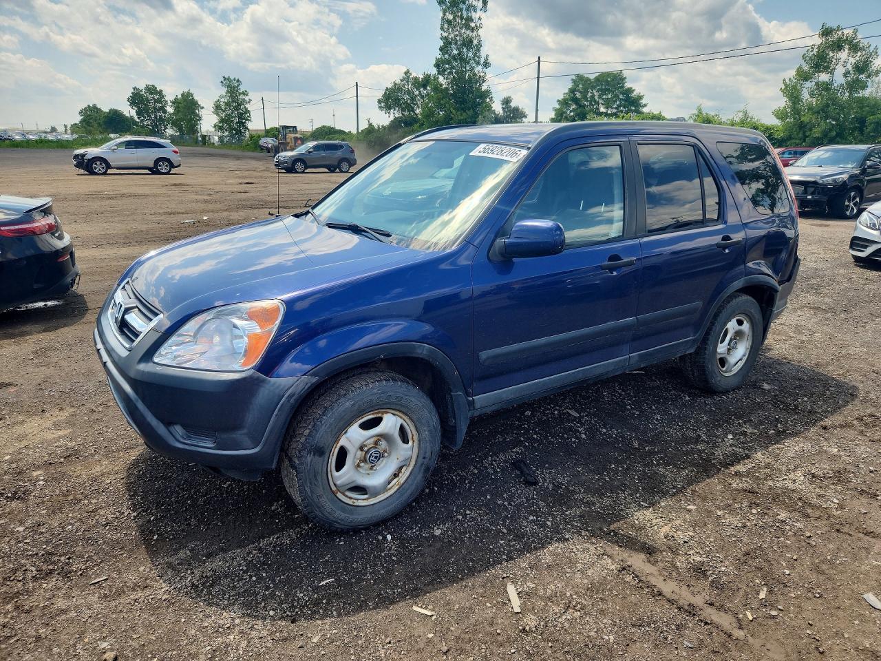 2003 Honda Cr-v Ex Blue vin: JHLRD78863C816151