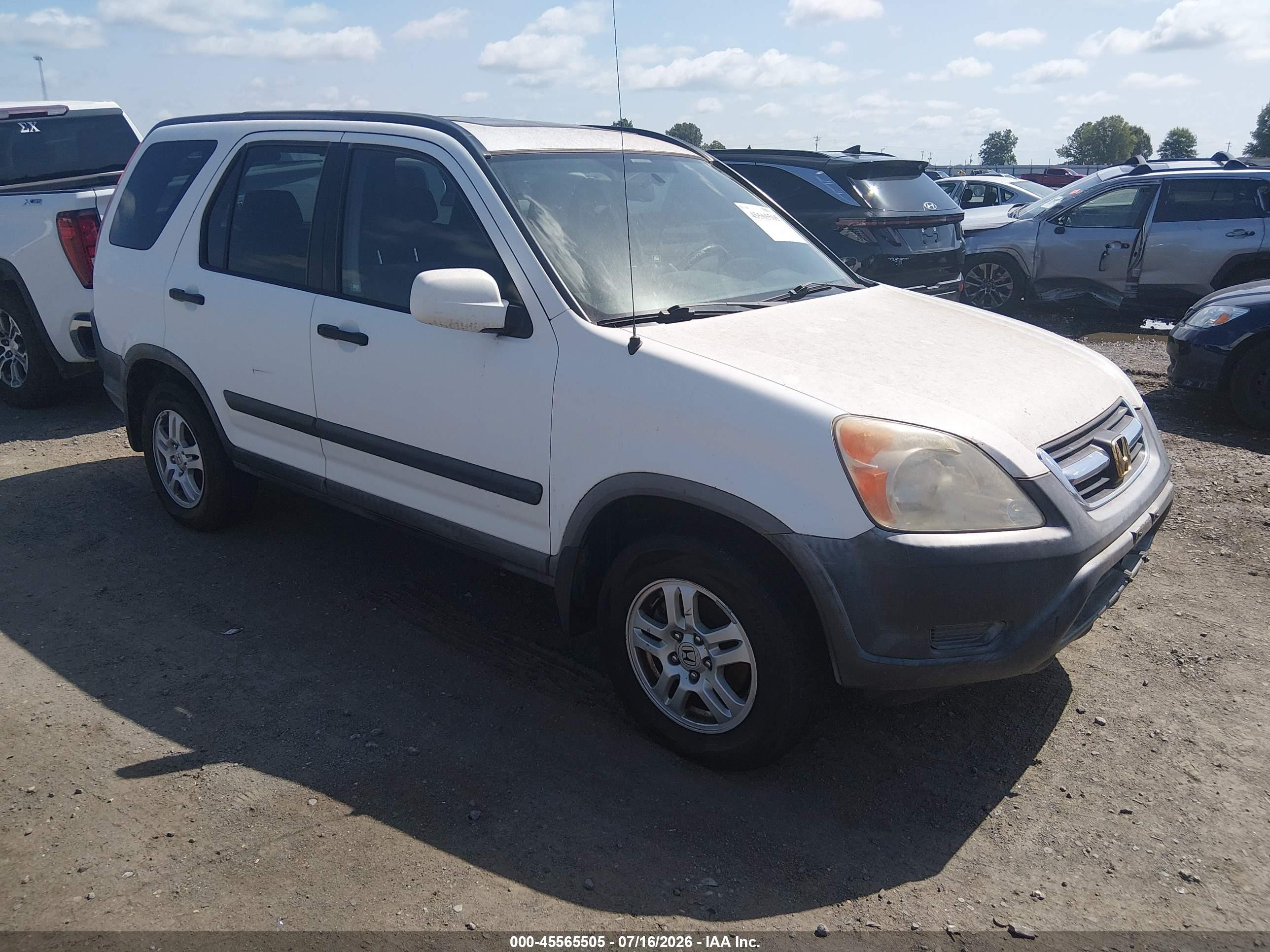 2004 Honda Cr-v Ex White vin: JHLRD78864C011056