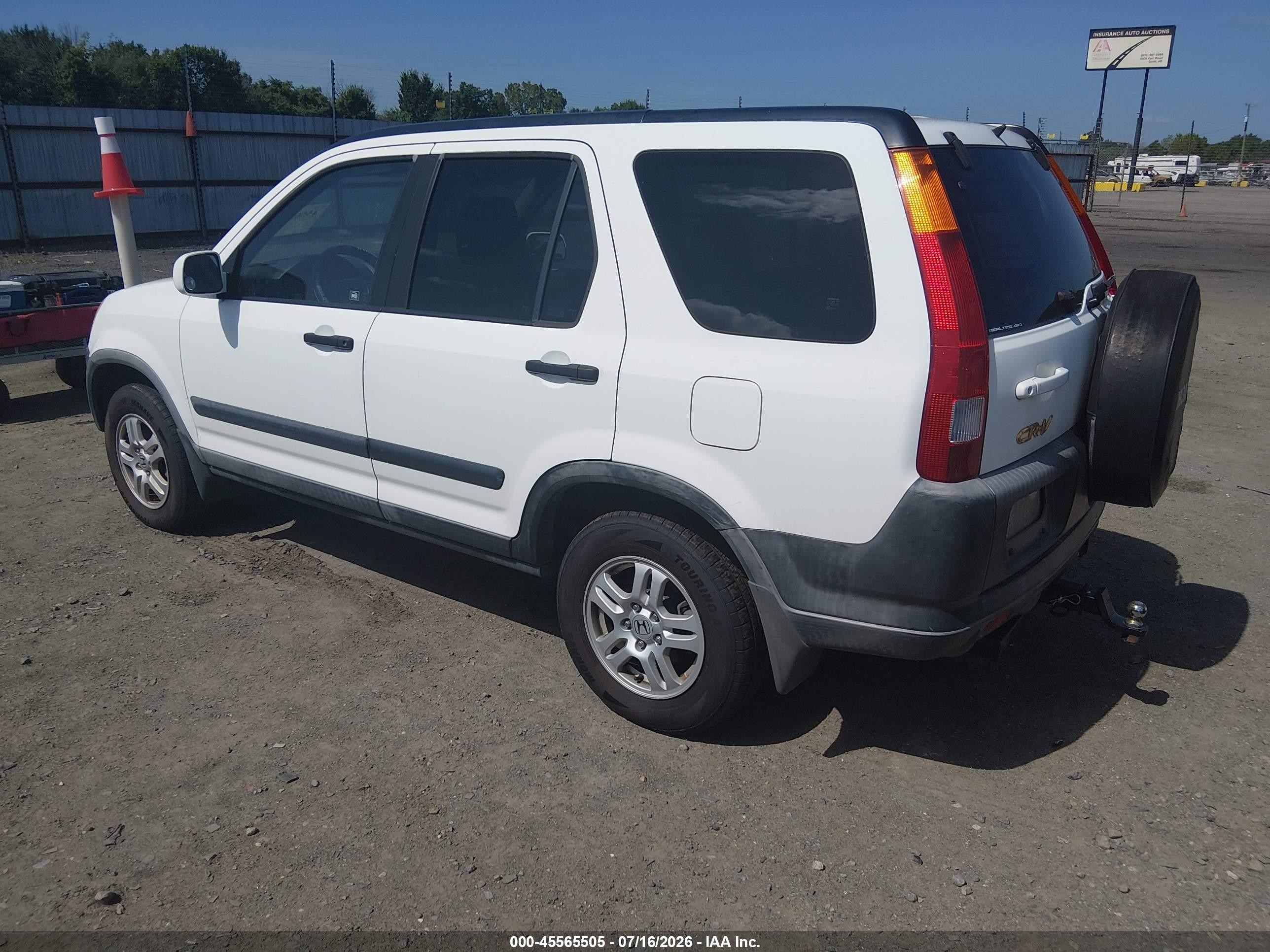 2004 Honda Cr-v Ex White vin: JHLRD78864C011056