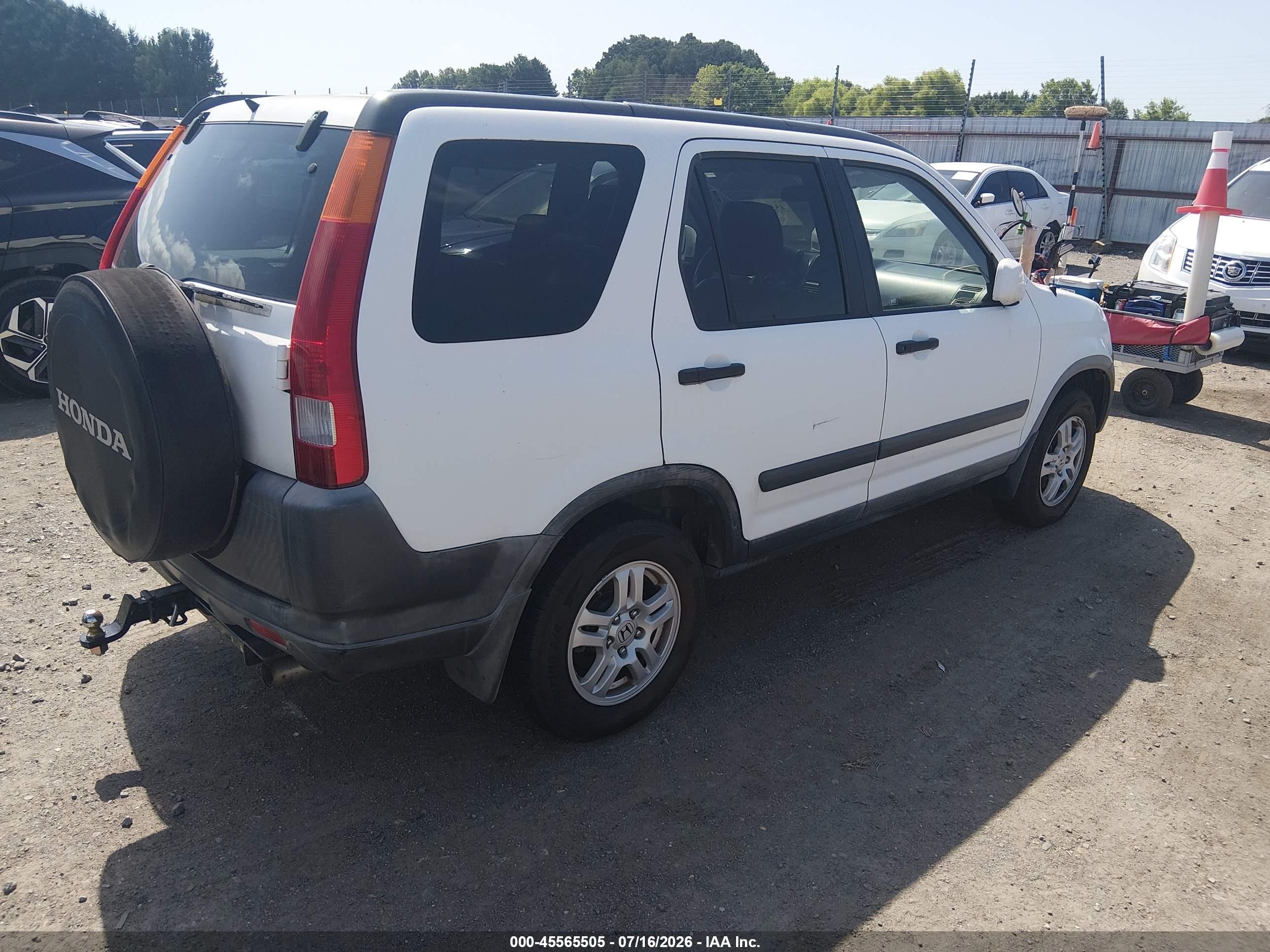 2004 Honda Cr-v Ex White vin: JHLRD78864C011056