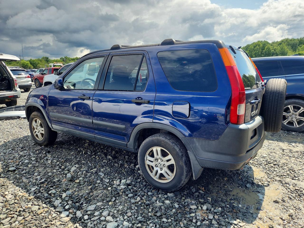 2004 Honda Cr-v Ex Blue vin: JHLRD78864C031842
