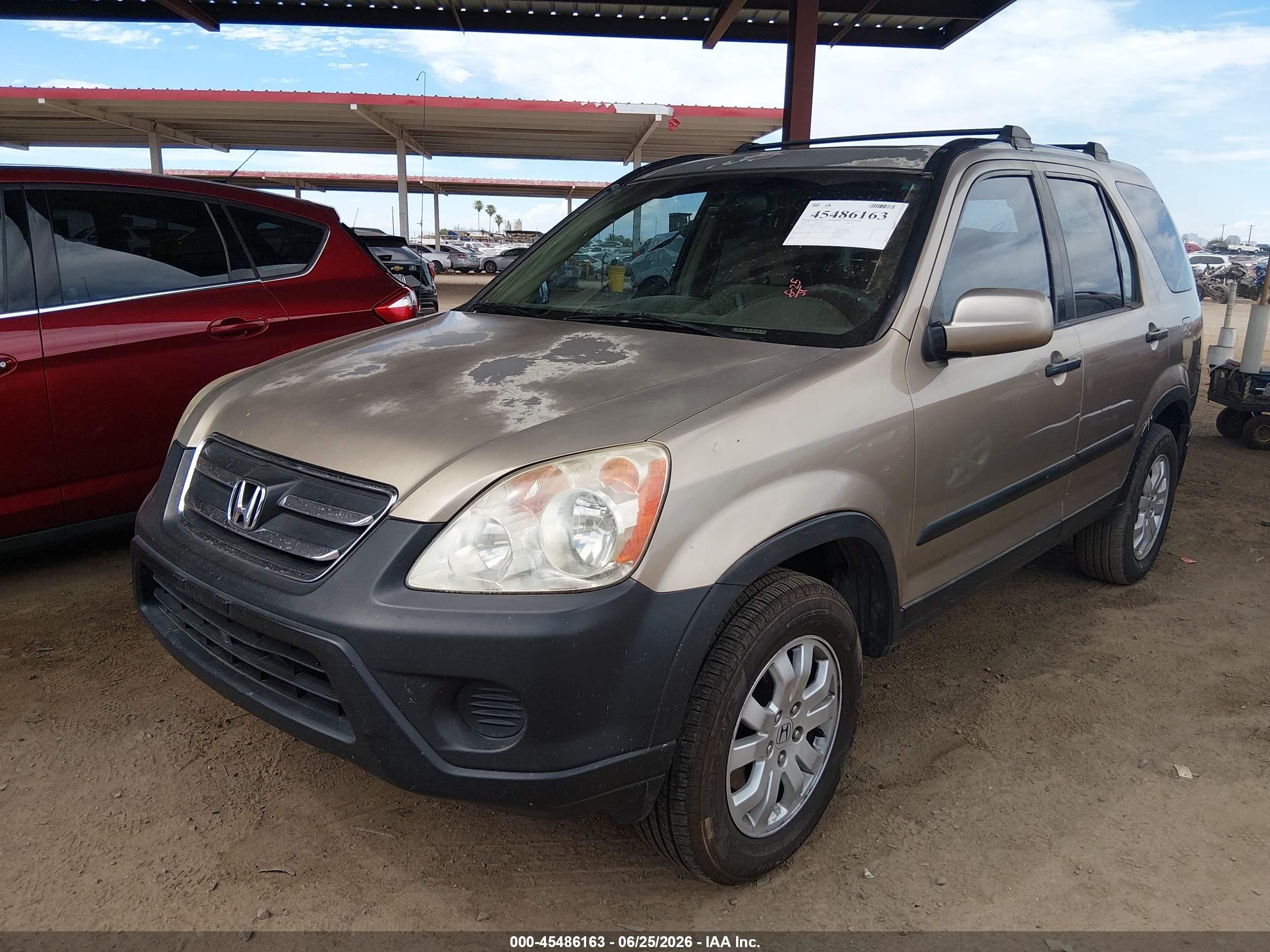 2005 Honda Cr-v Ex Champagne vin: JHLRD78865C026870