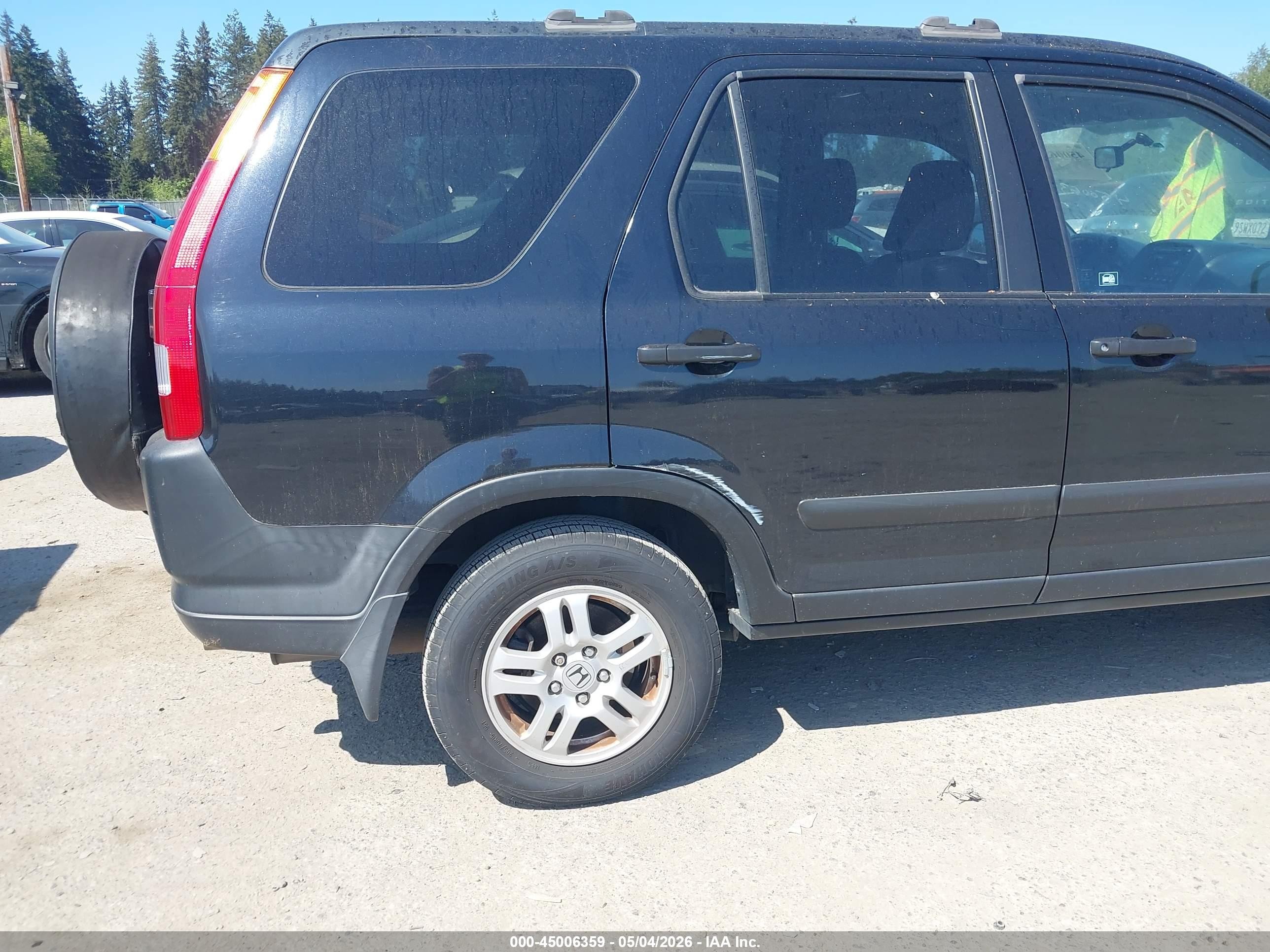 2002 Honda Cr-v Ex Black vin: JHLRD78872C011998