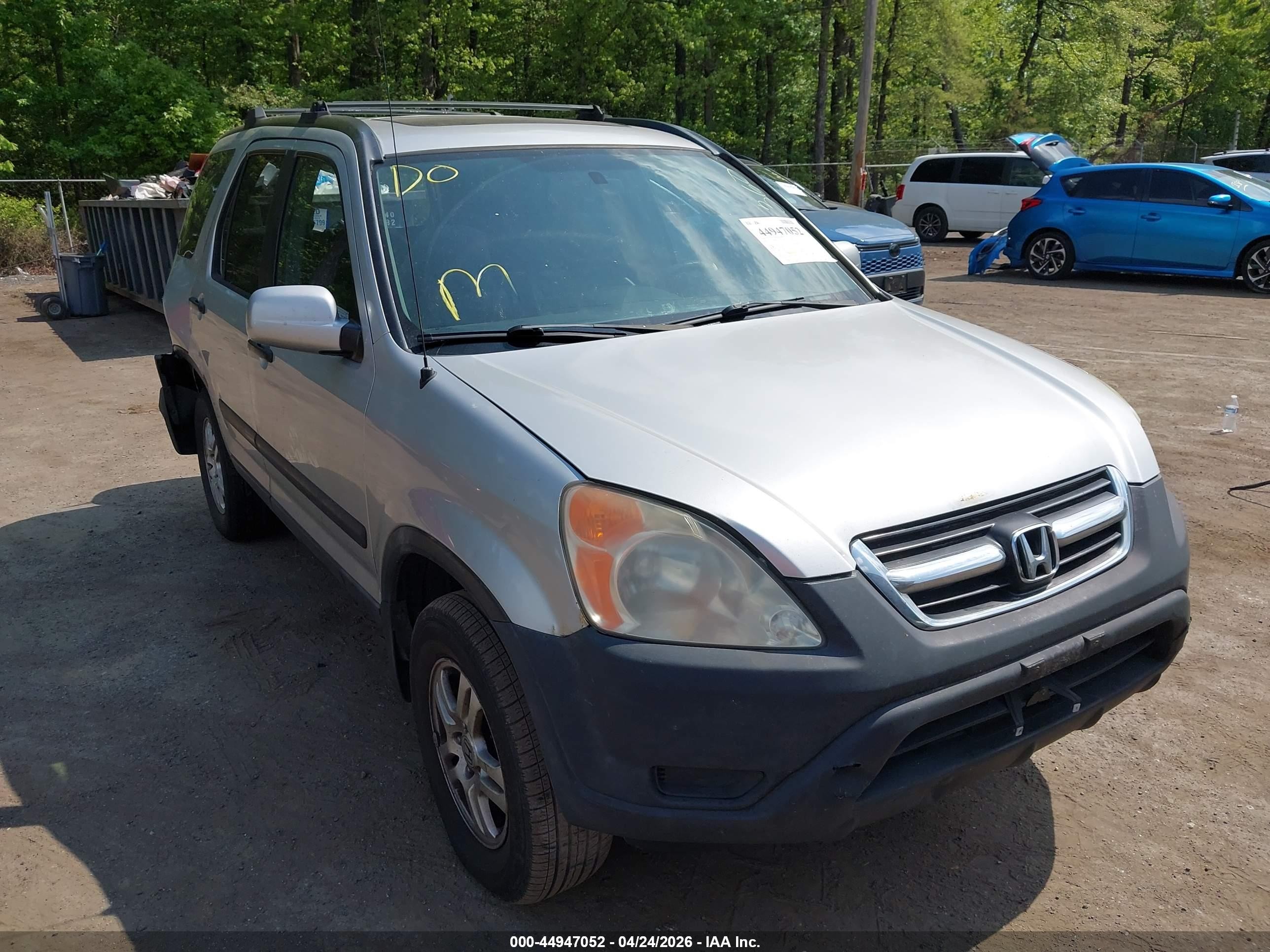 2002 Honda Cr-v Ex Silver vin: JHLRD78872C014948
