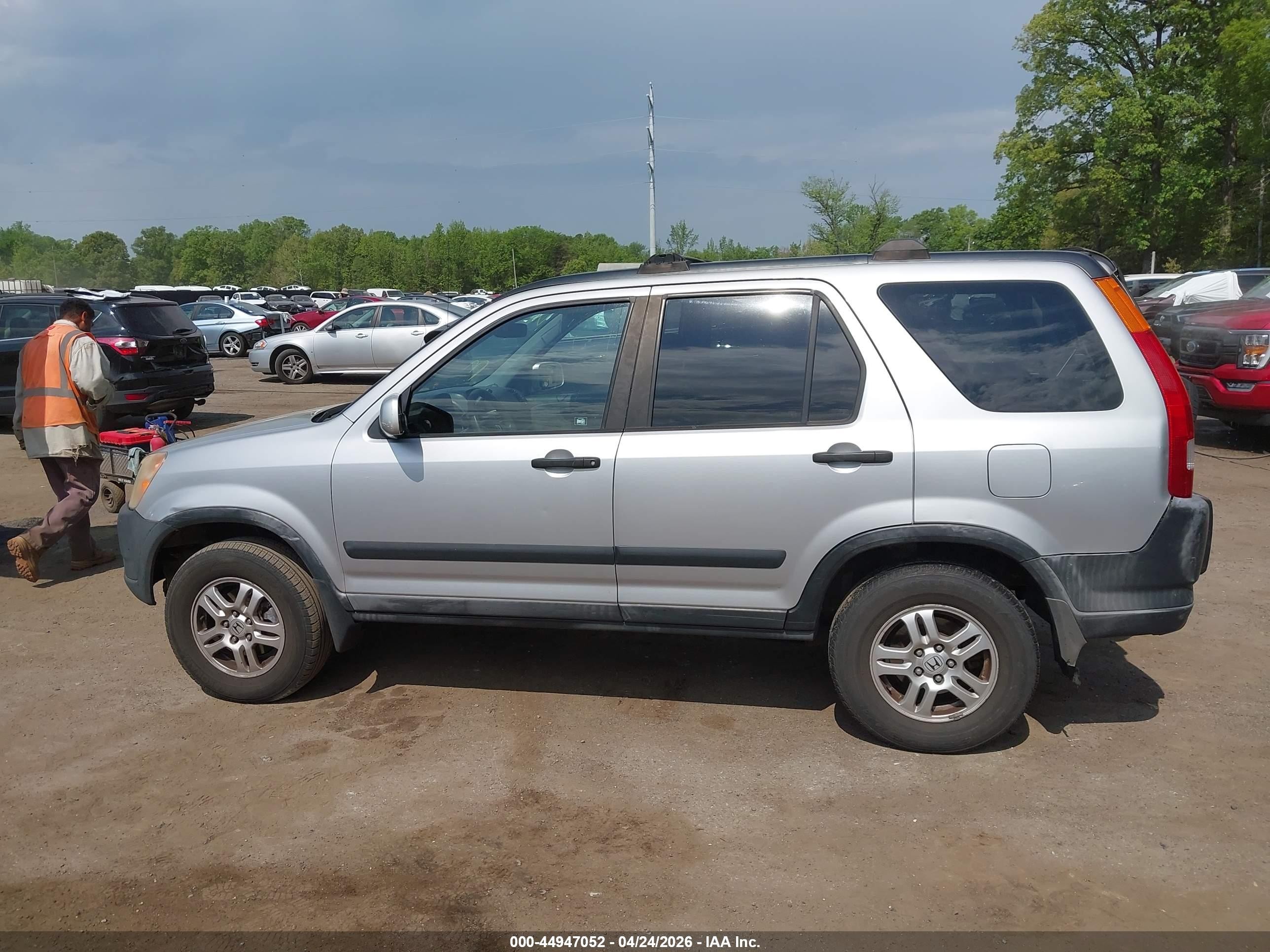 2002 Honda Cr-v Ex Silver vin: JHLRD78872C014948