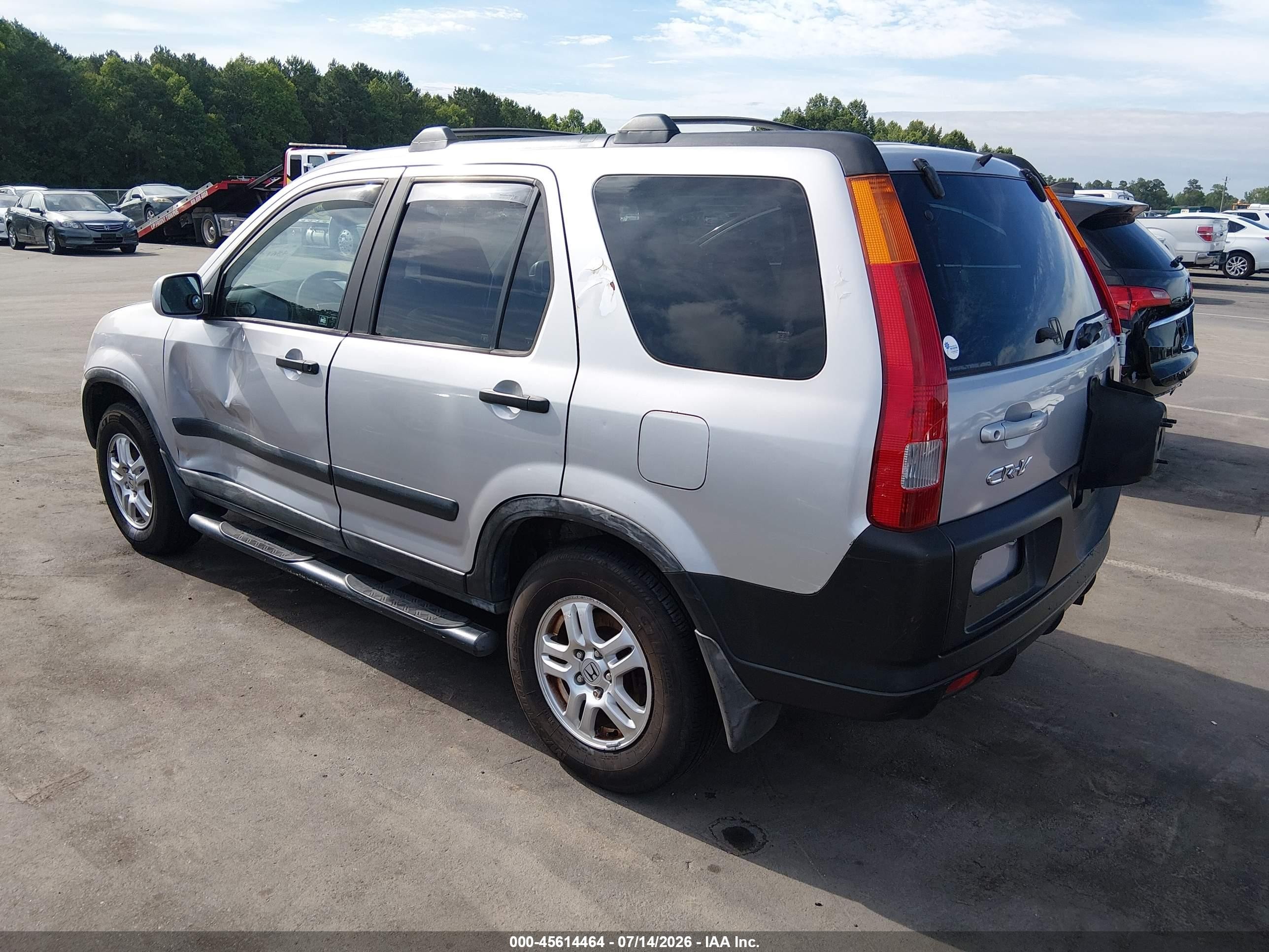 2002 Honda Cr-v Ex Silver vin: JHLRD78872C026453