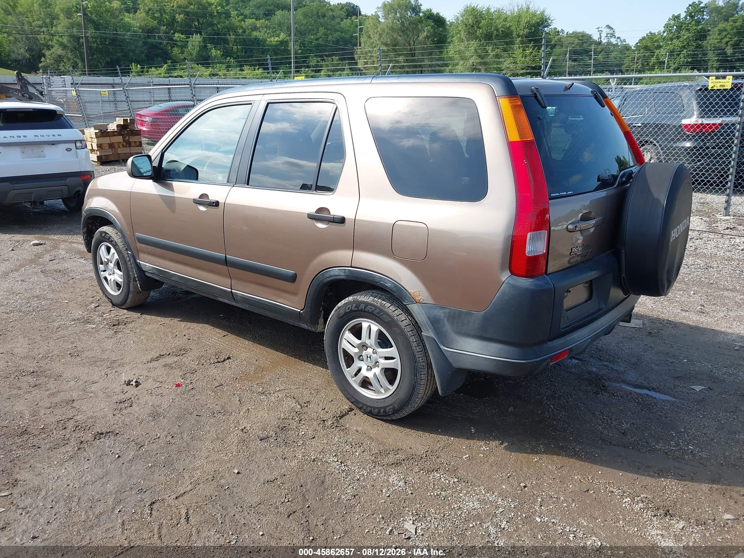 2002 Honda Cr-v Ex Желто-коричневый vin: JHLRD78872C032835