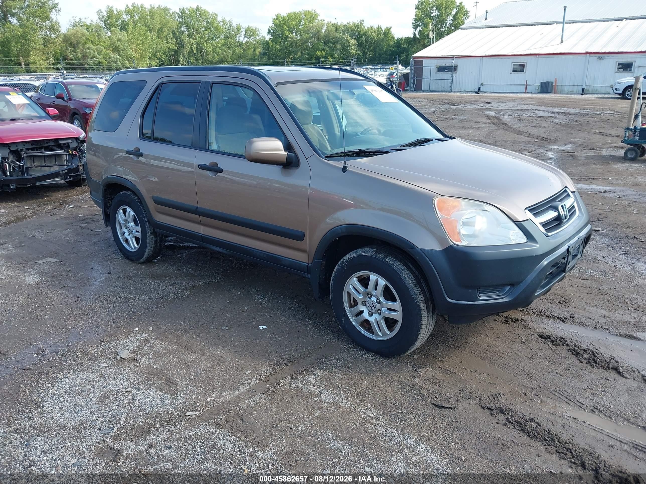 2002 Honda Cr-v Ex Tan vin: JHLRD78872C032835