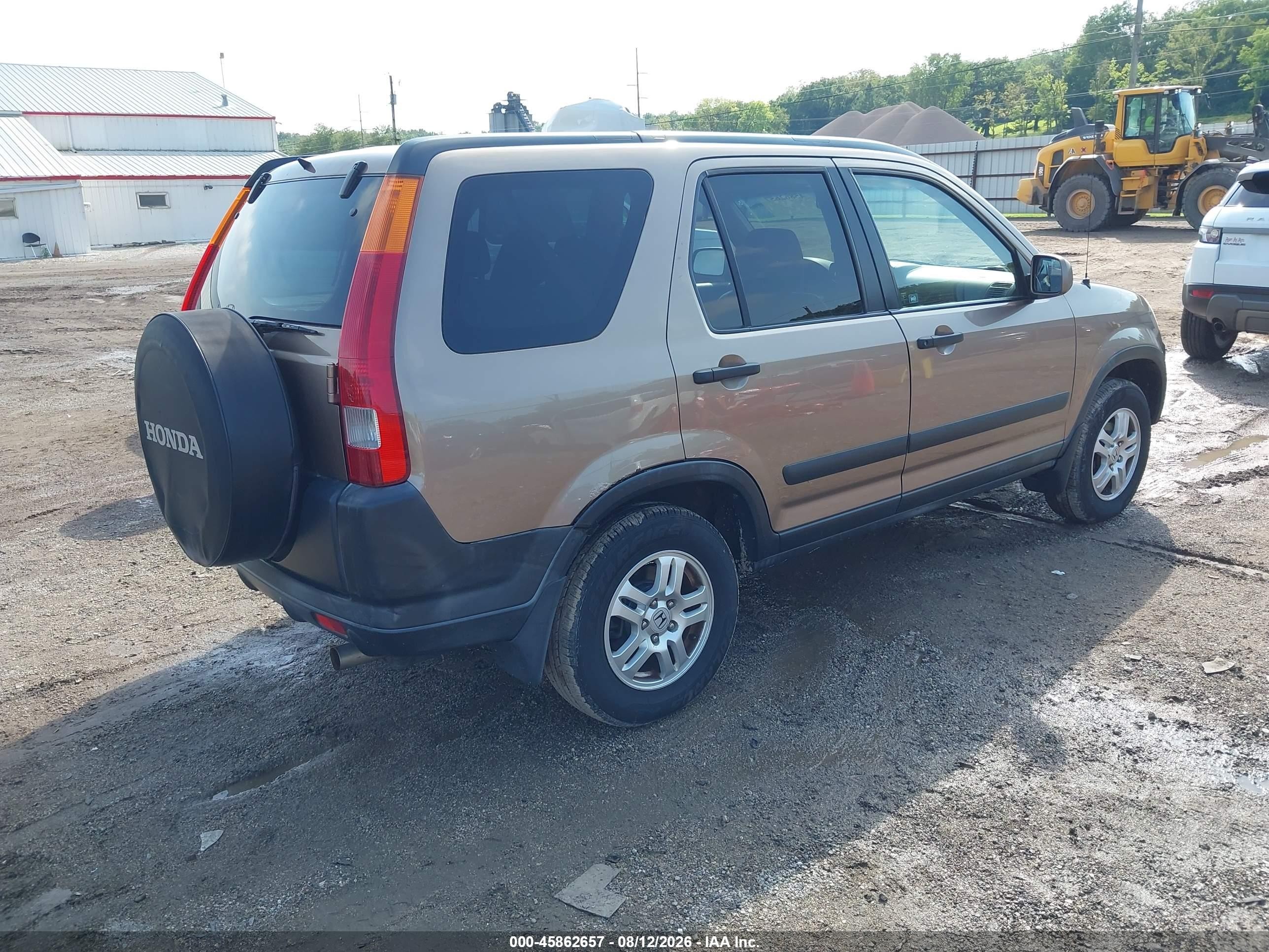 2002 Honda Cr-v Ex Желто-коричневый vin: JHLRD78872C032835