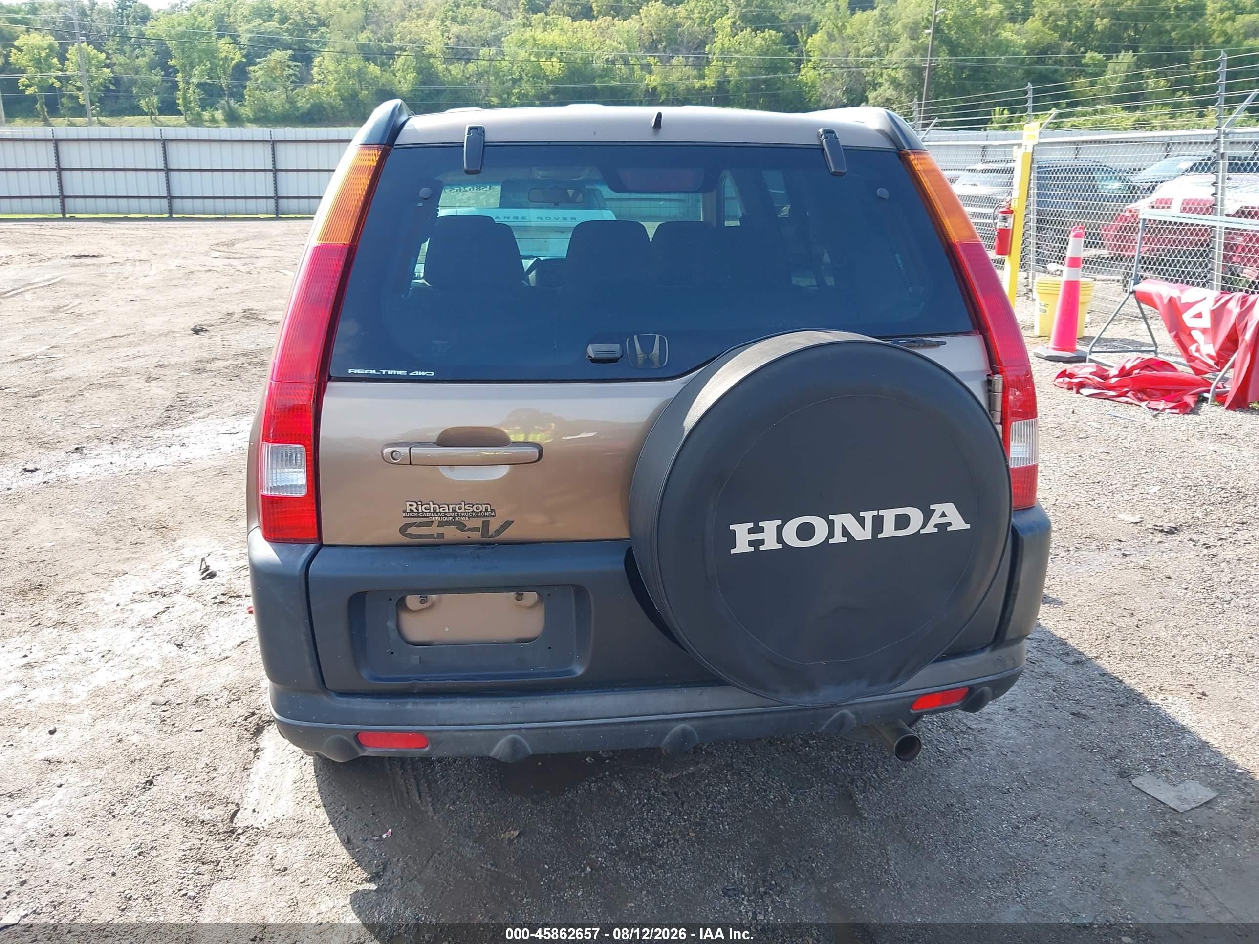 2002 Honda Cr-v Ex Желто-коричневый vin: JHLRD78872C032835