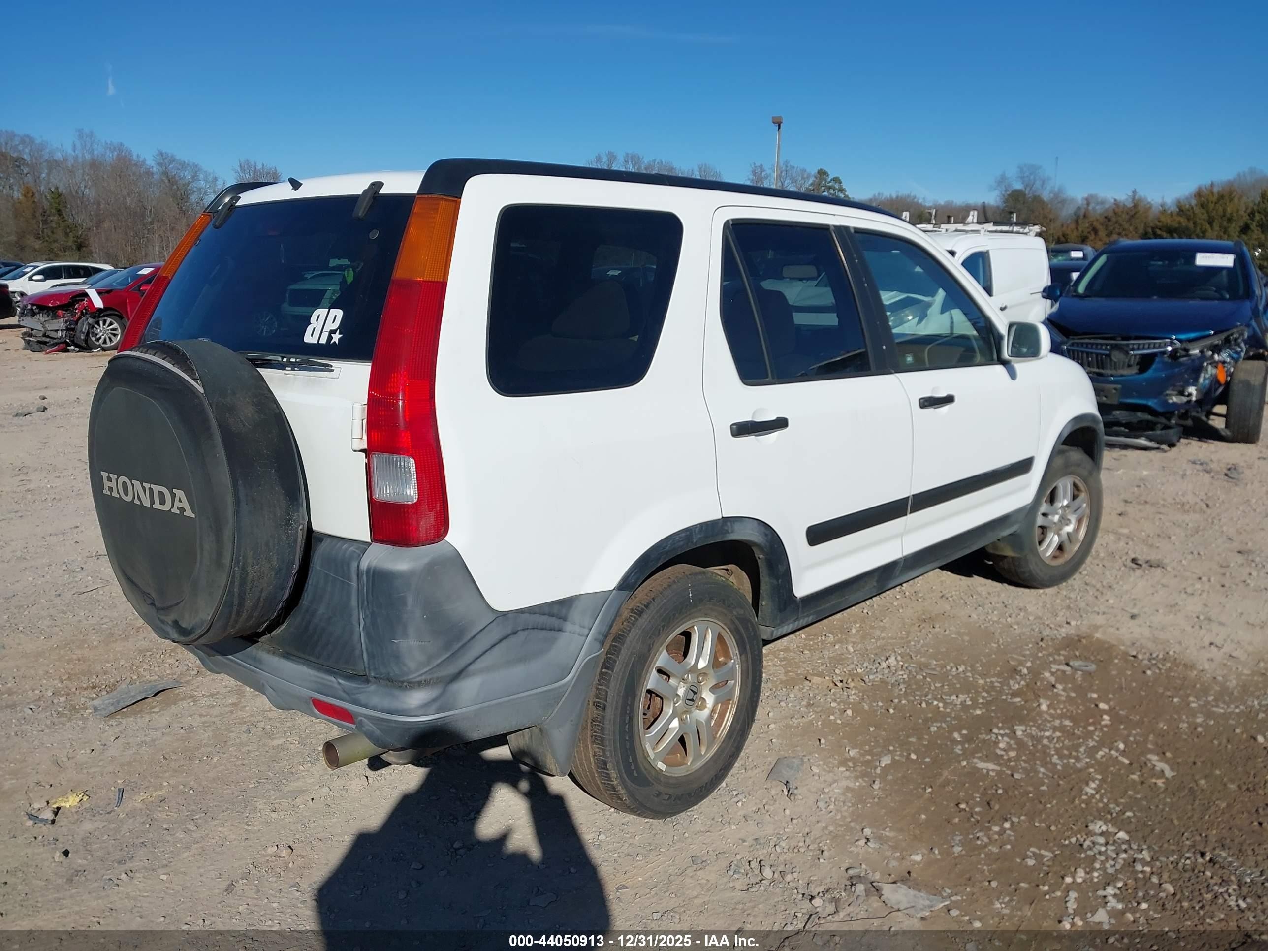 2002 Honda Cr-v Ex White vin: JHLRD78872C048159