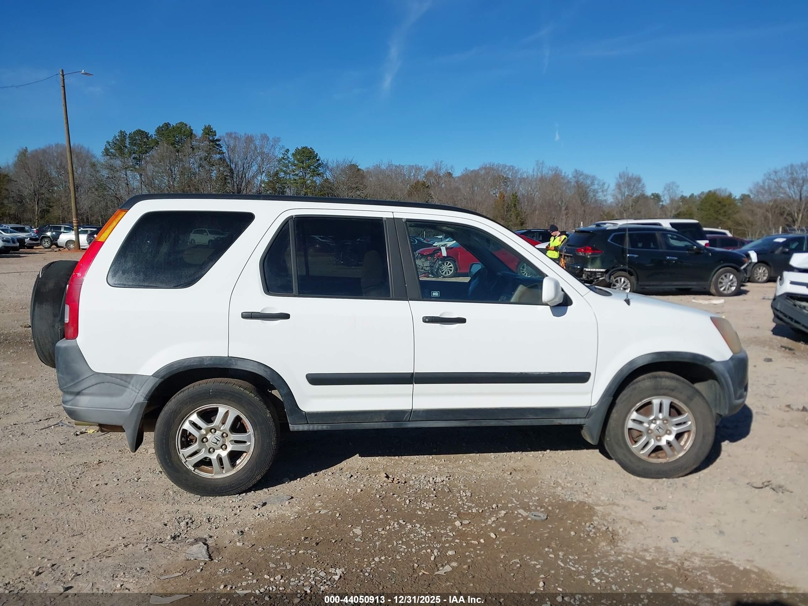 2002 Honda Cr-v Ex White vin: JHLRD78872C048159