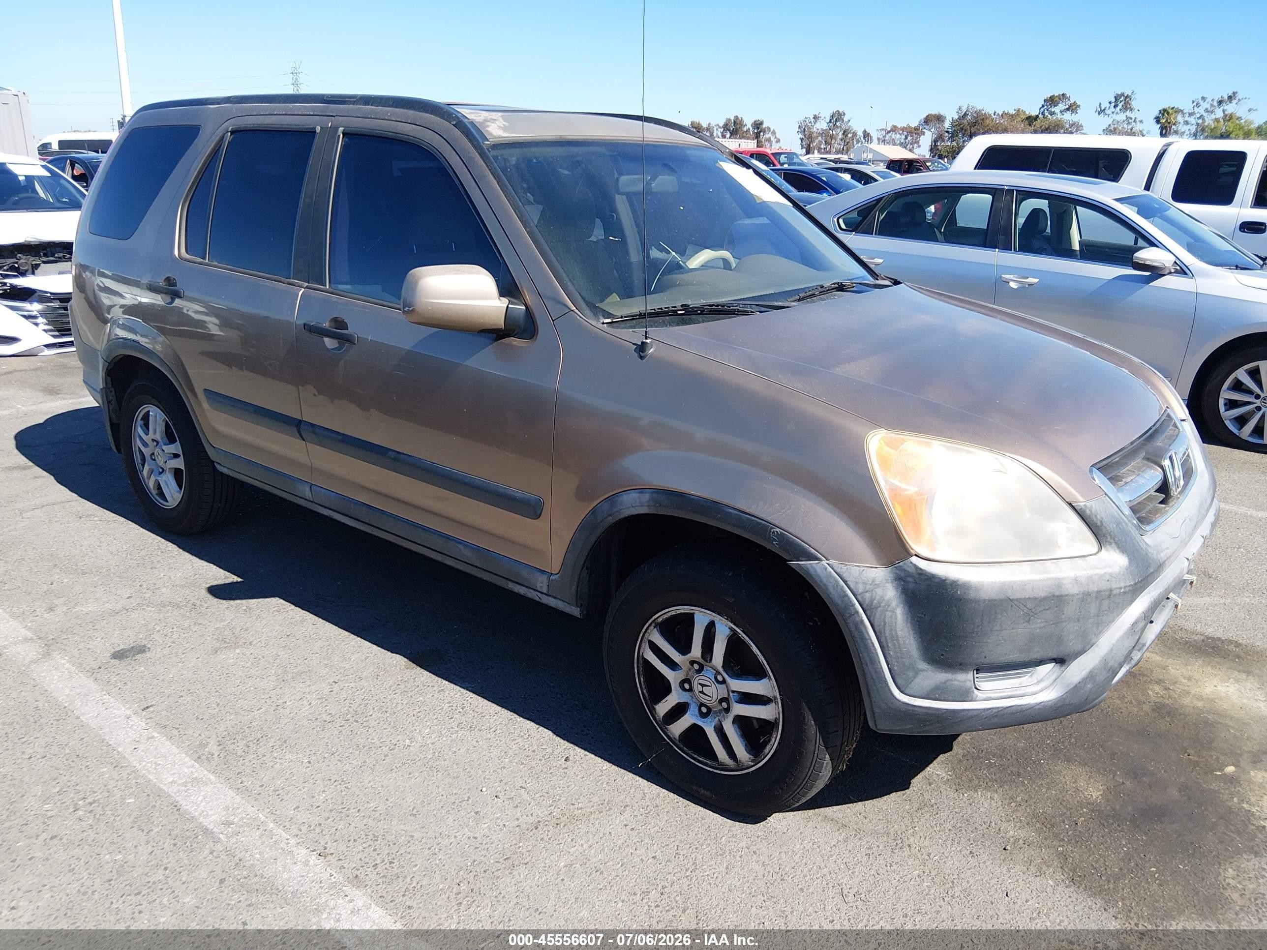 2002 Honda Cr-v Ex Brown vin: JHLRD78872C083879