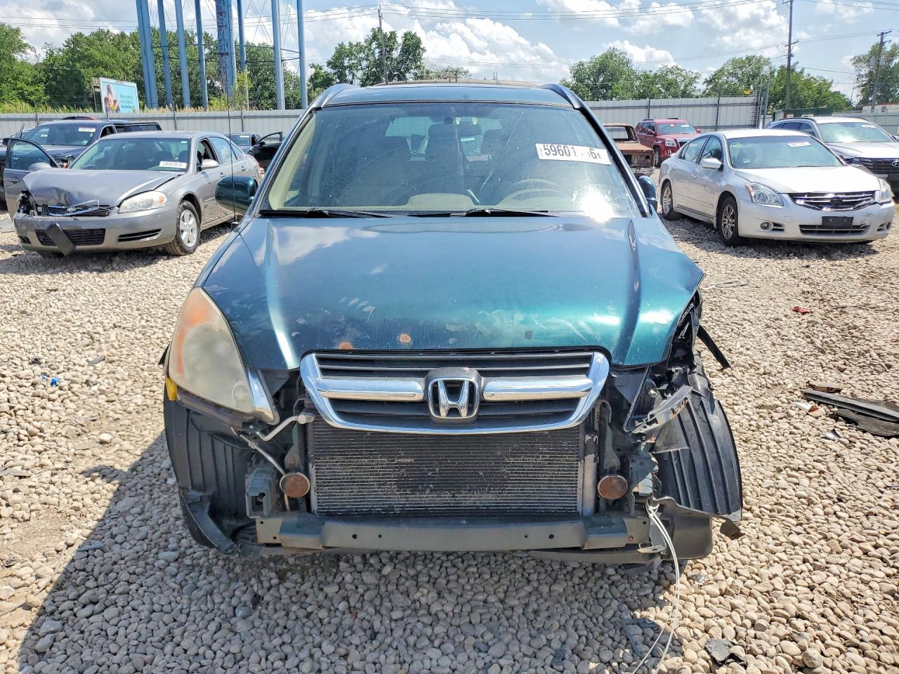 2003 Honda Cr-v Ex Green vin: JHLRD78873C038474
