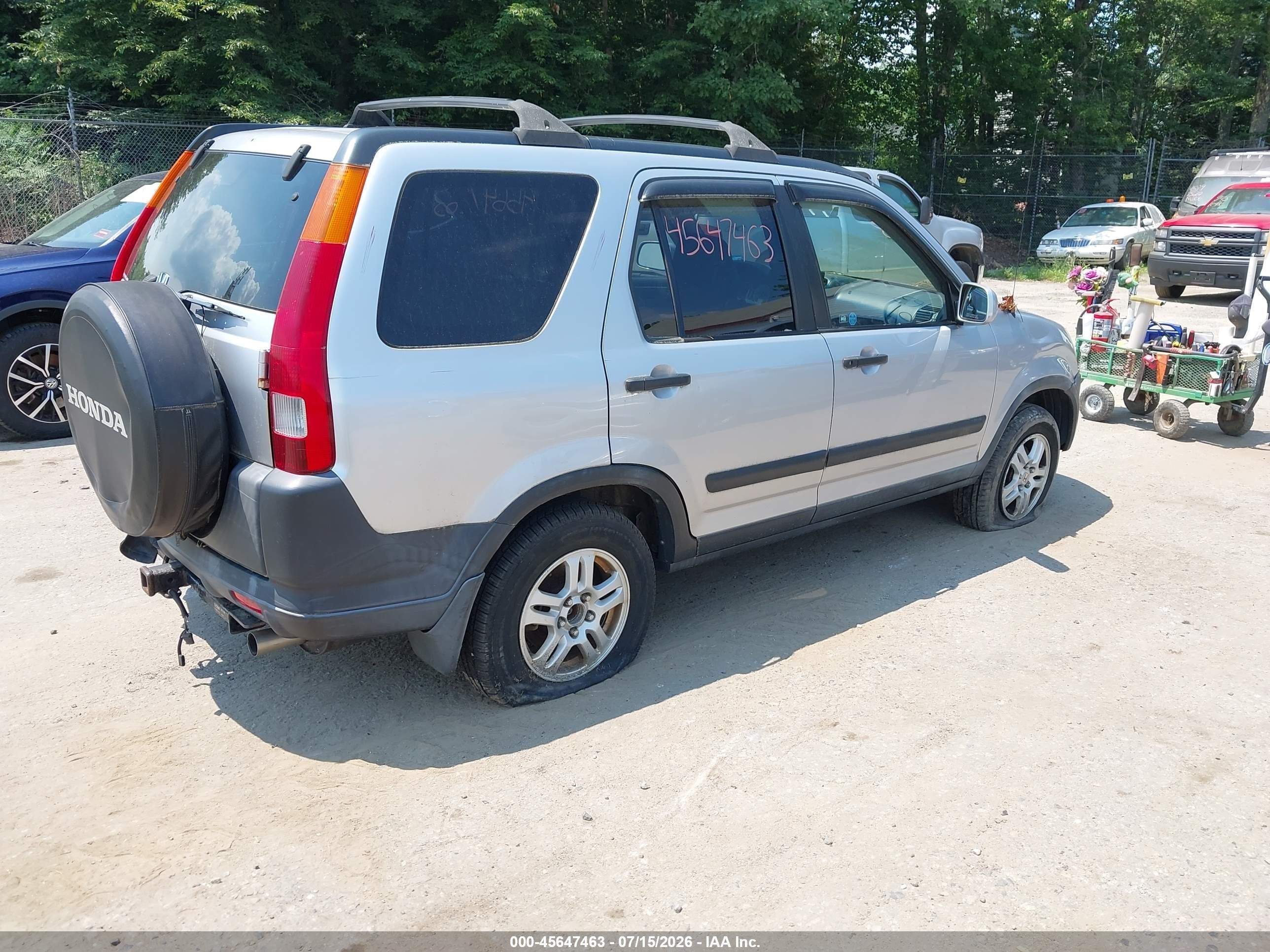 2004 Honda Cr-v Ex Silver vin: JHLRD78874C004732