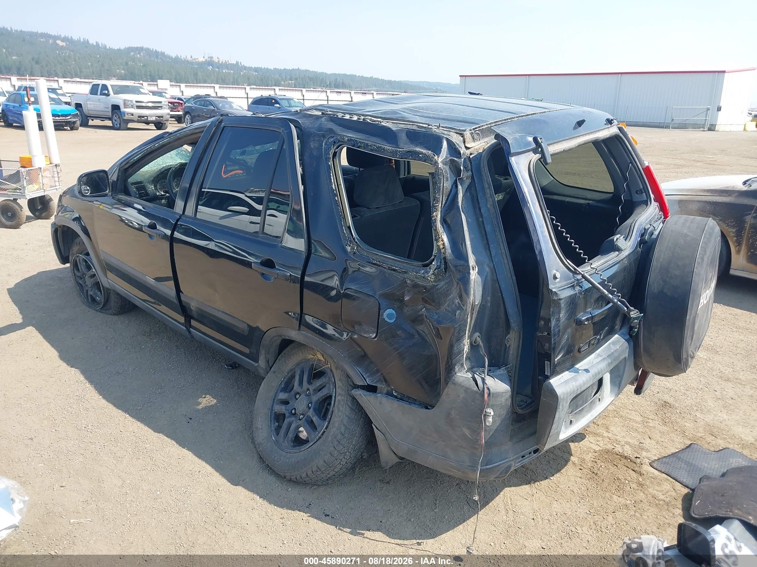 2004 Honda Cr-v Ex Black vin: JHLRD78874C052294