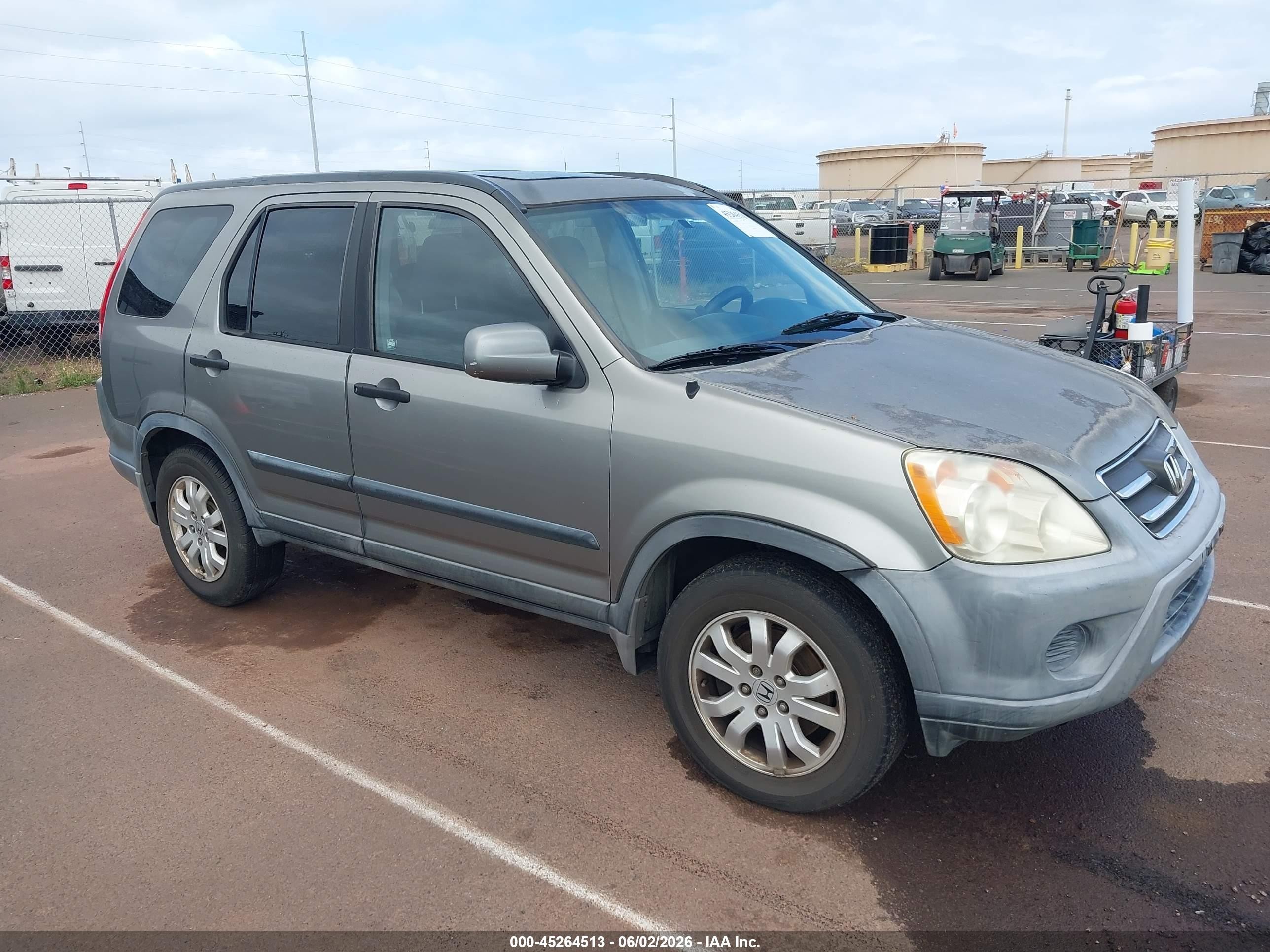 2005 Honda Cr-v Ex Gray vin: JHLRD78875C052250