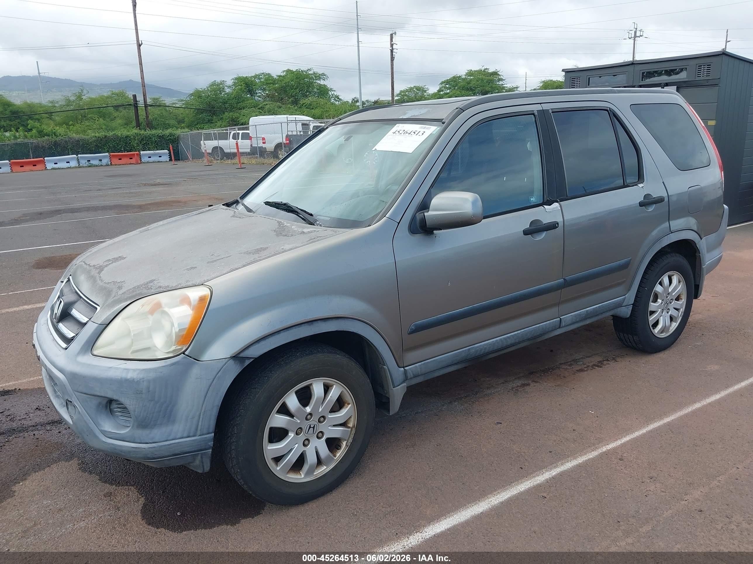 2005 Honda Cr-v Ex Gray vin: JHLRD78875C052250