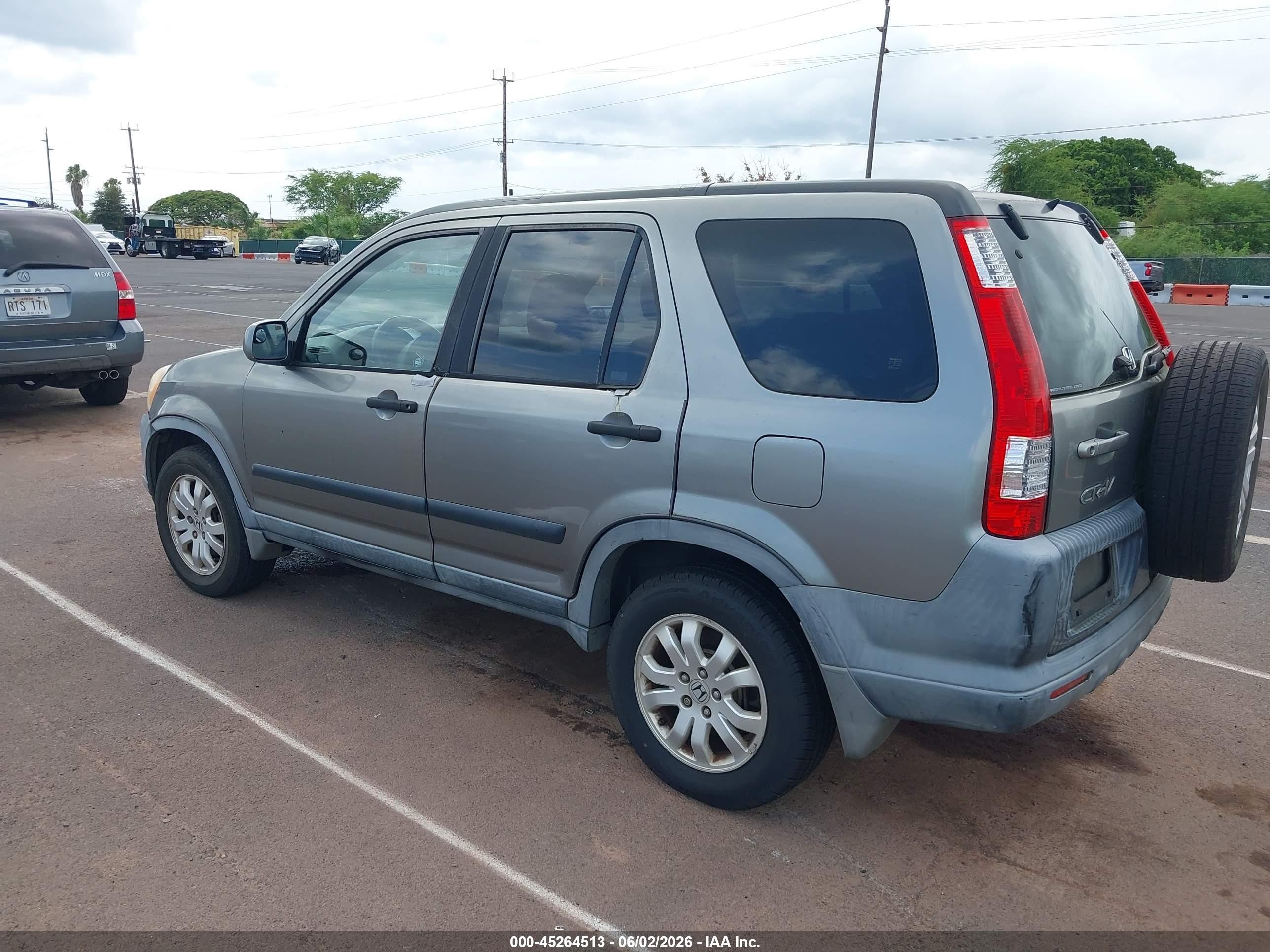 2005 Honda Cr-v Ex Gray vin: JHLRD78875C052250