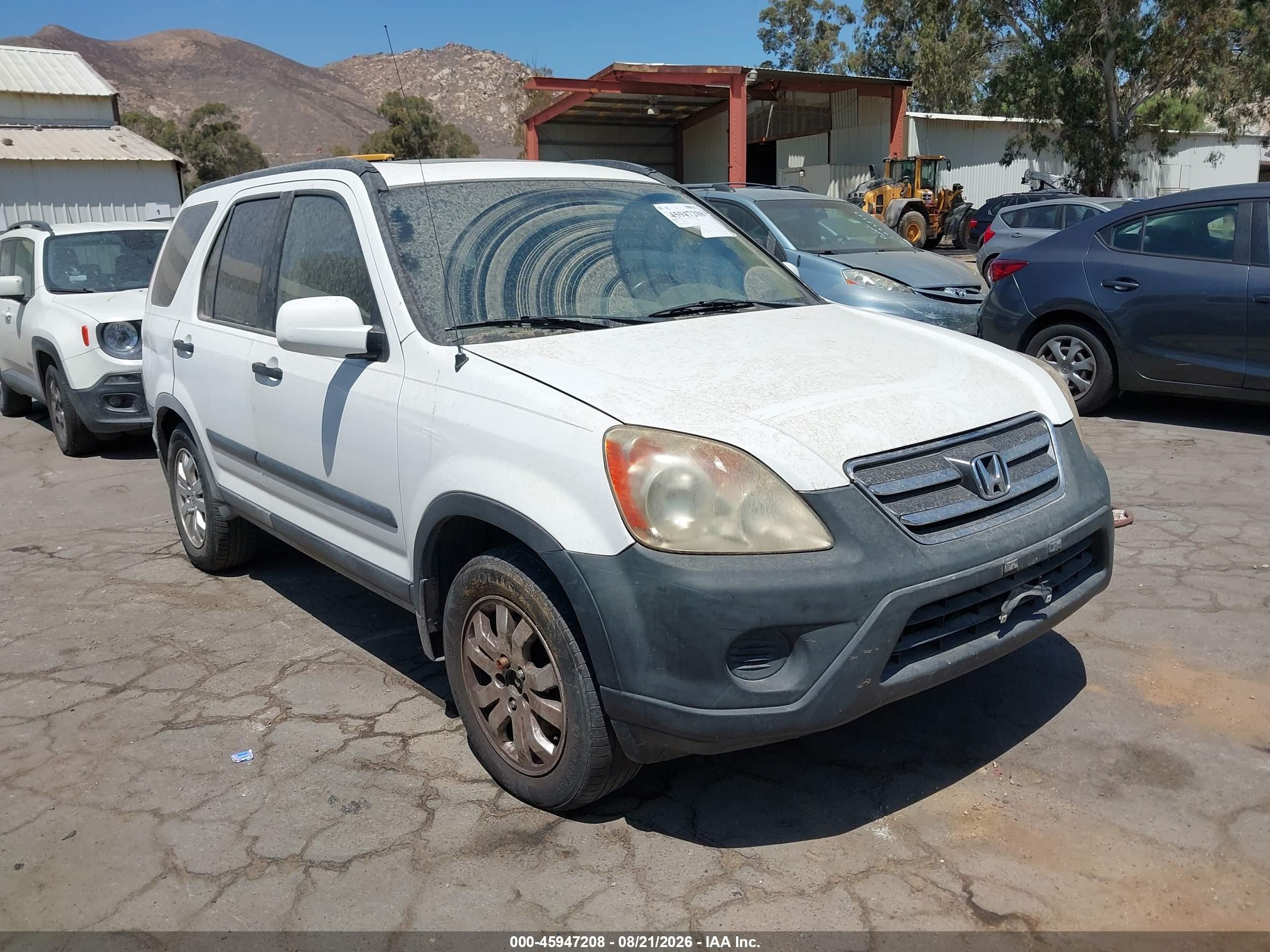 2006 Honda Cr-v Ex White vin: JHLRD78876C010873