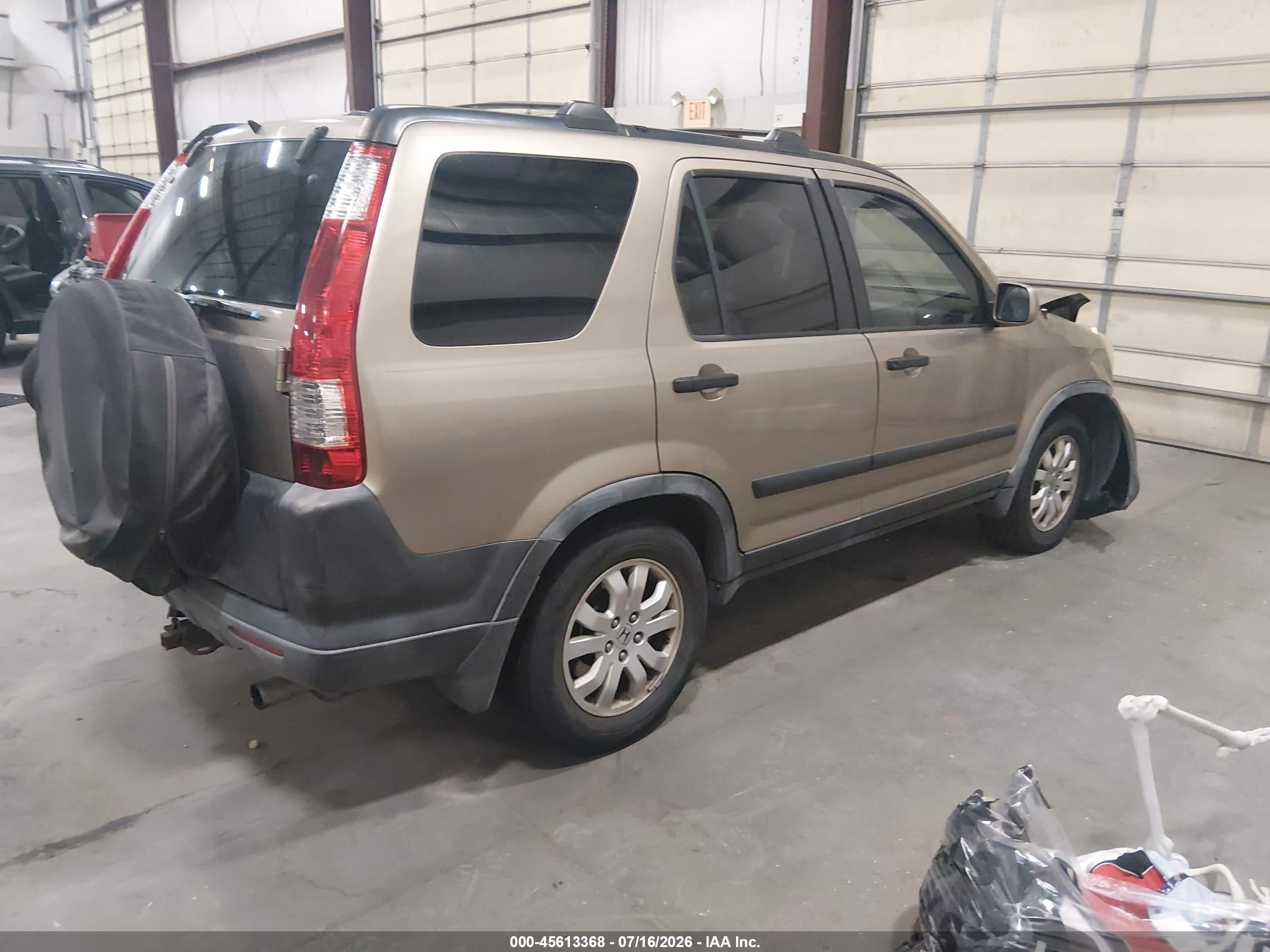 2006 Honda Cr-v Ex Beige vin: JHLRD78876C013580