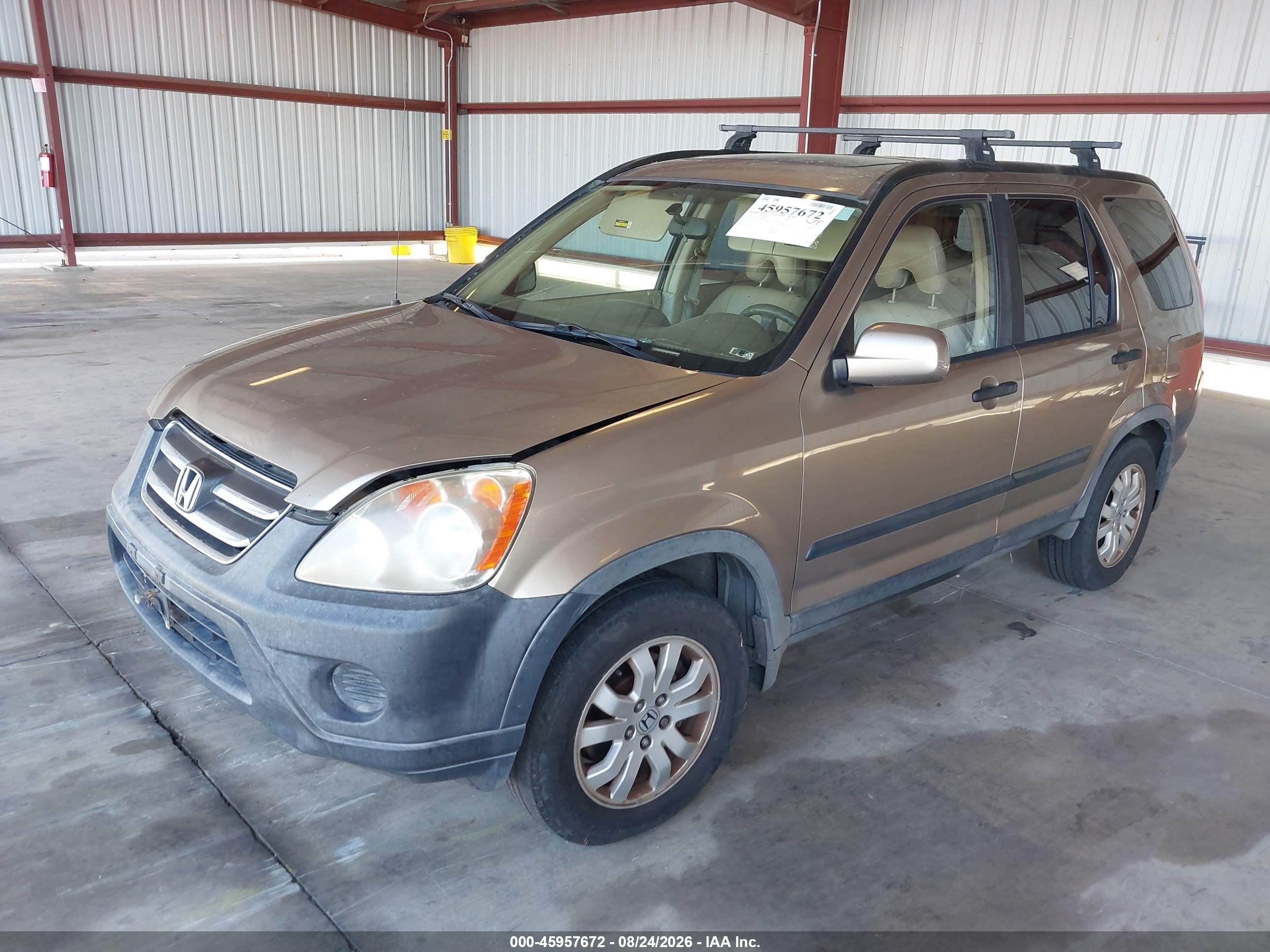 2006 Honda Cr-v Ex Золотой vin: JHLRD78876C042870