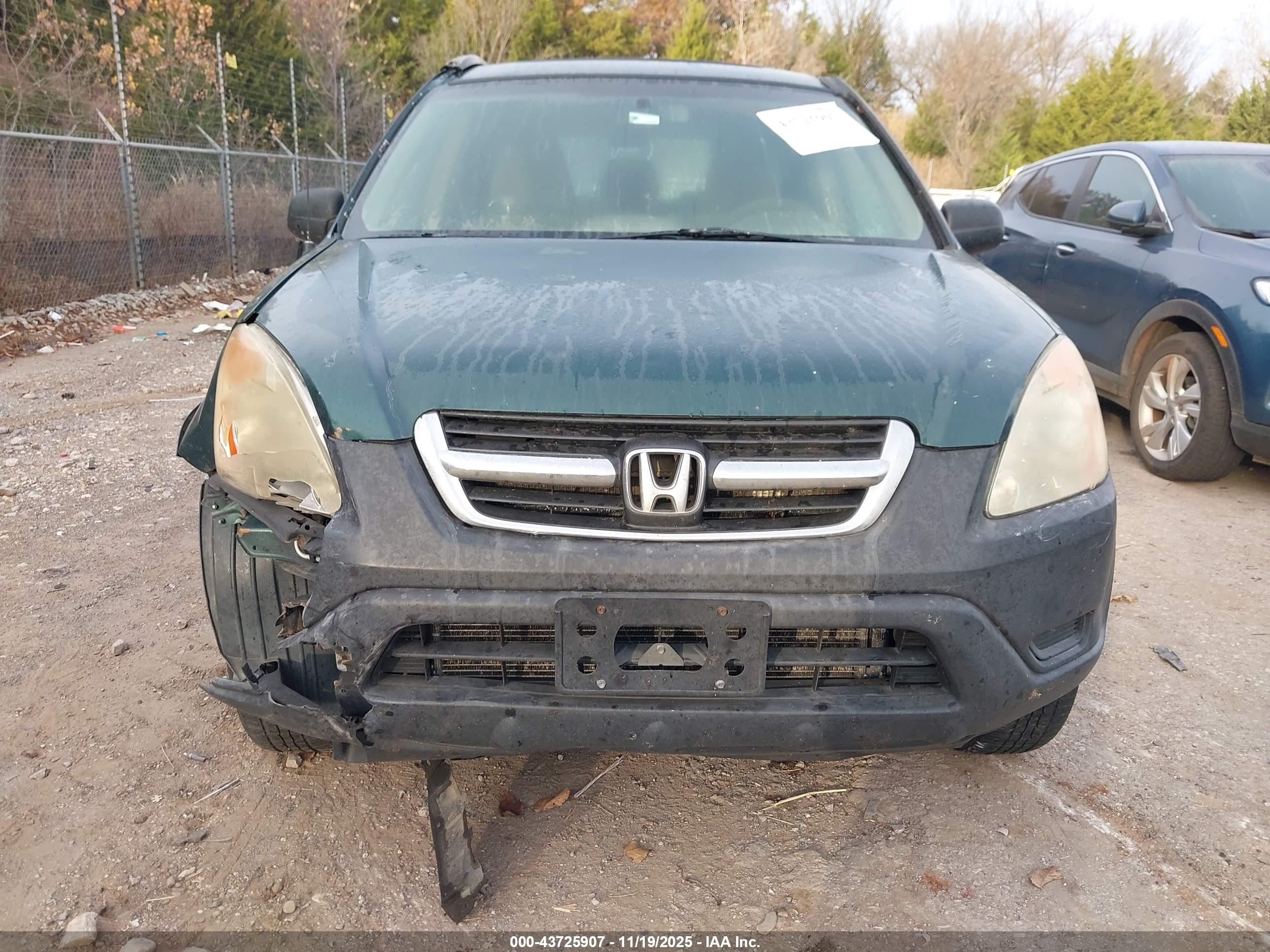2002 Honda Cr-v Ex Зеленый vin: JHLRD78882C050941